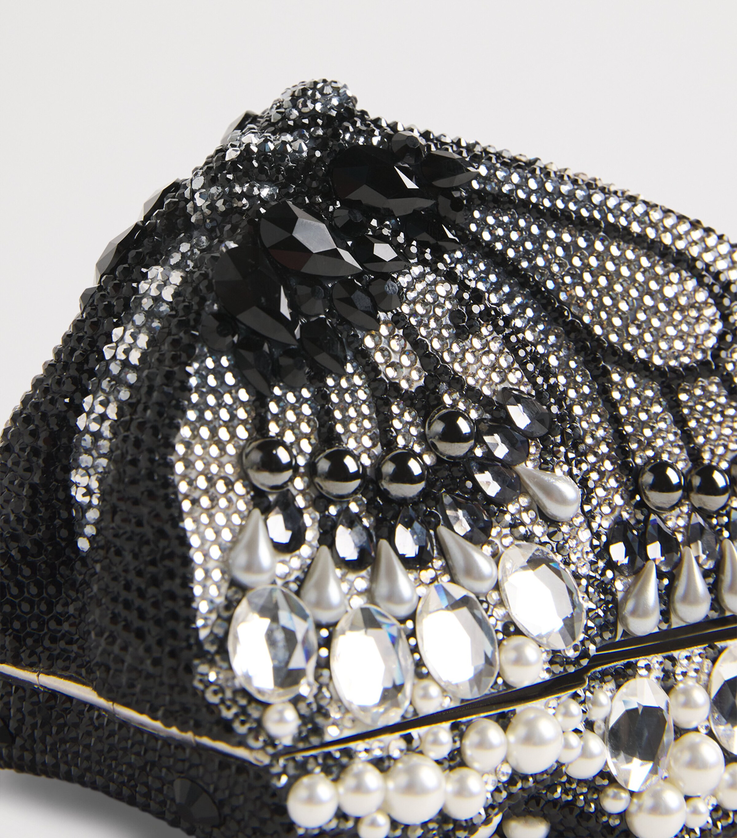 Judith Leiber Embellished Butterfly Clutch Bag Silver Jet Multi Image 6