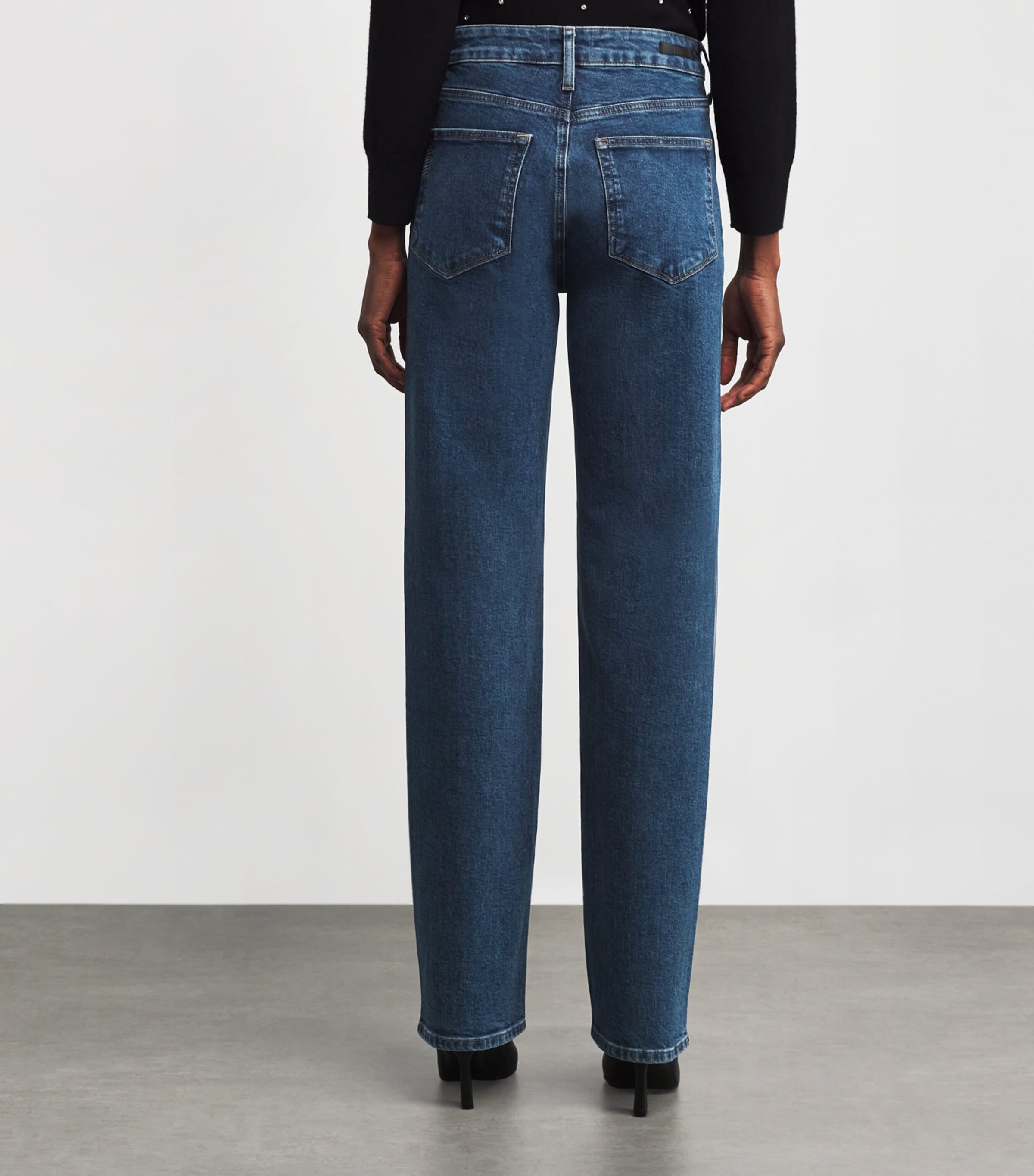 Embellished Stevie High-Rise Straight Jeans MILLENIUM EMB Image 4