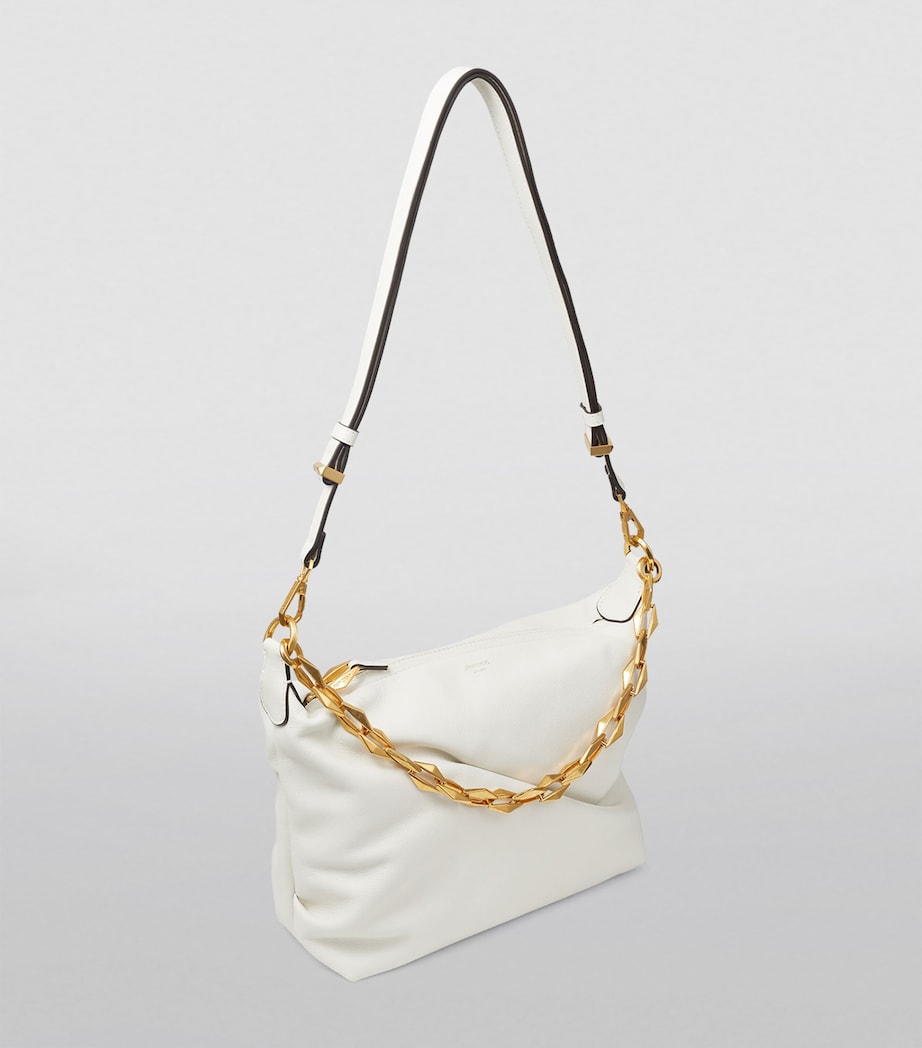 Leather Diamond Shoulder Bag LATTE/GOLD Image 2