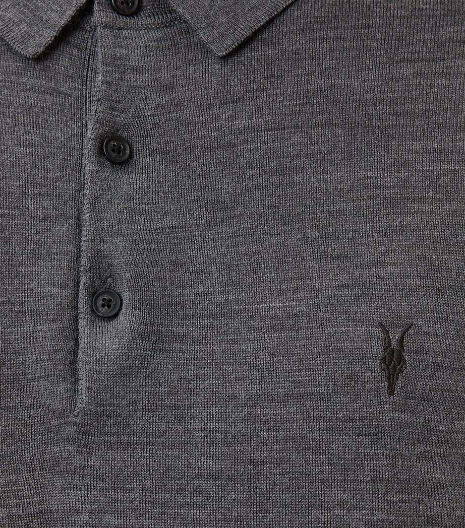 Merino Wool Mode Polo Shirt MONUMENT GREY Image 8