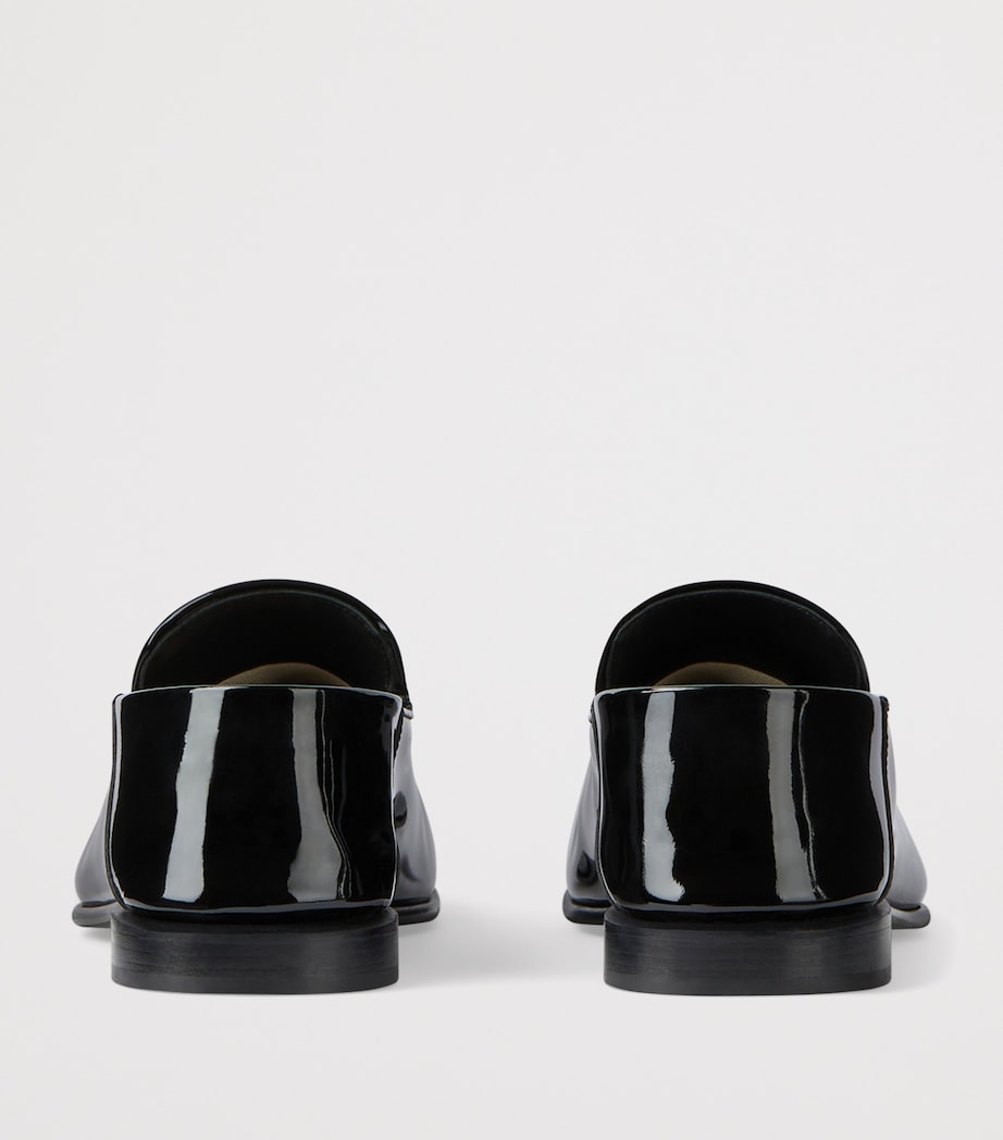 Patent Leather Label Loafers BLACK Image 6