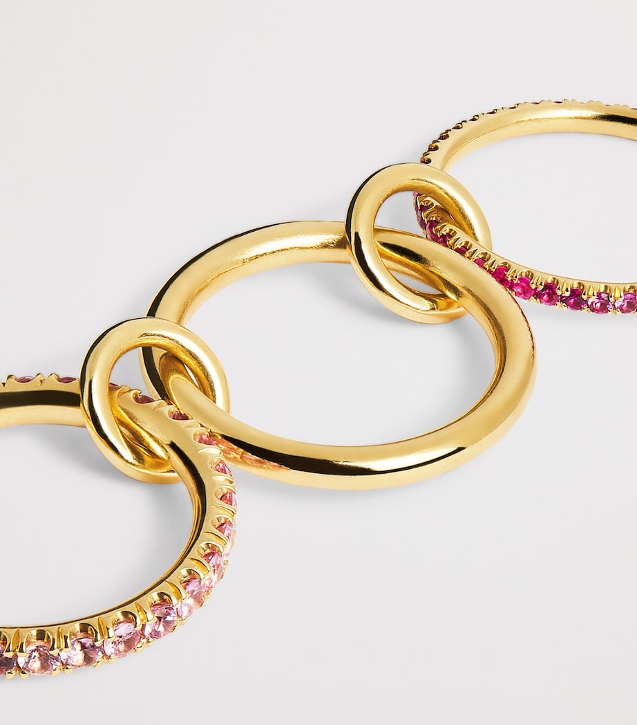 Yellow Gold and Pink Sapphire Norah Ring YELLOW GOLD Image 4