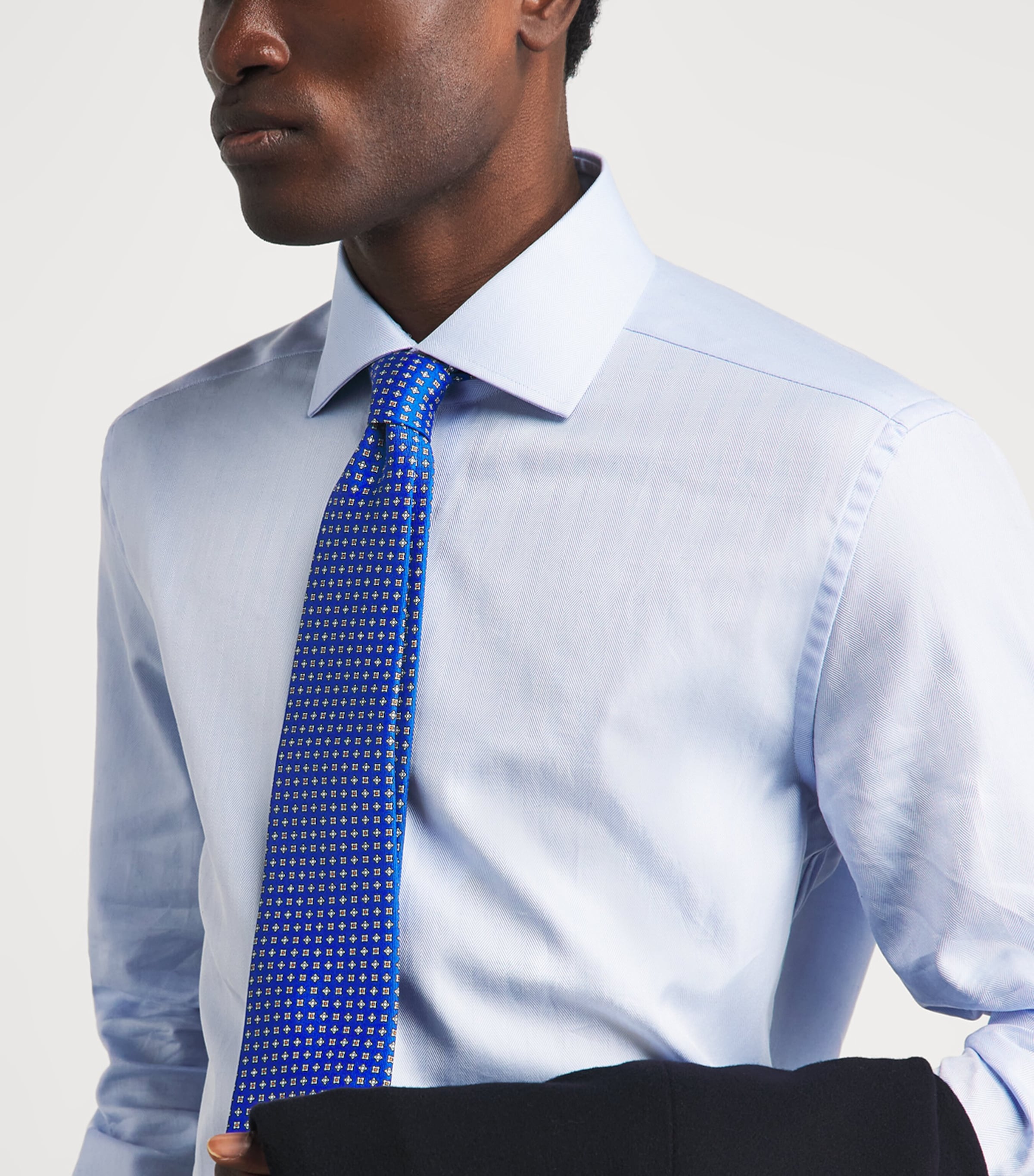 E. Marinella Silk Geometric Tie Blue Image 2