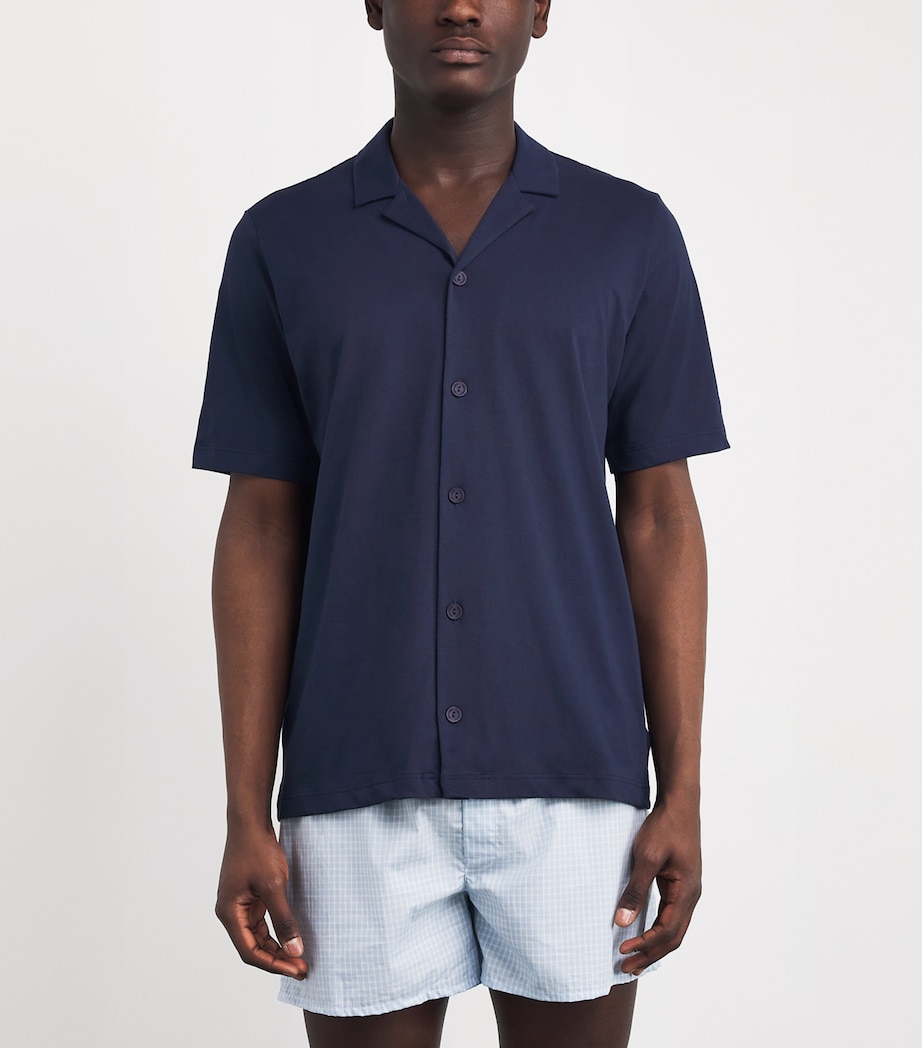 Jersey Night & Day Henley Shirt 1610-DEEP NAVY Image 3