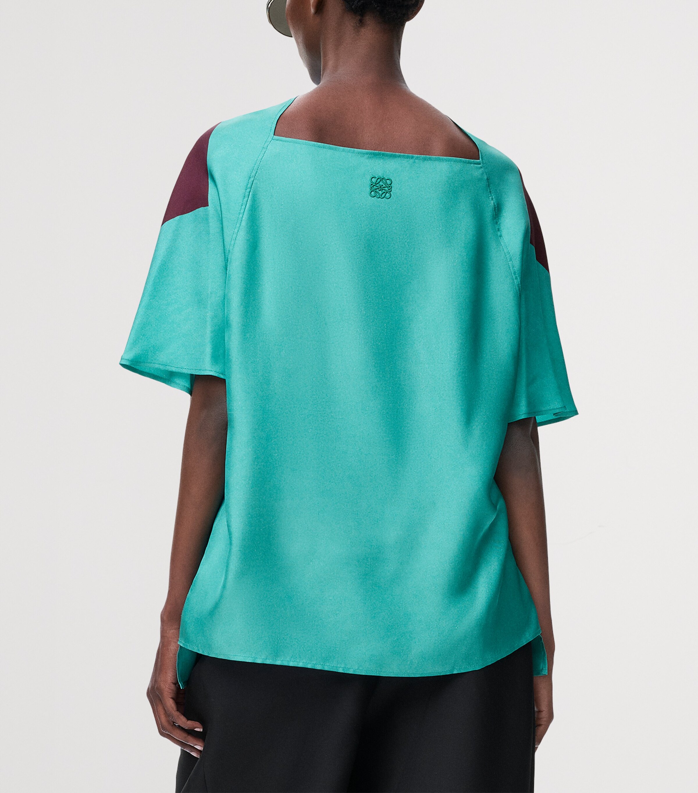 Silk Scarf-Effect T-Shirt GREEN/RED/MULTICOLOR Image 4