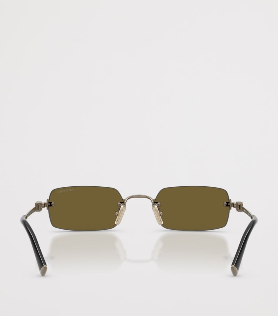 Metal Rectangular Sunglasses 26C09Z Image 4