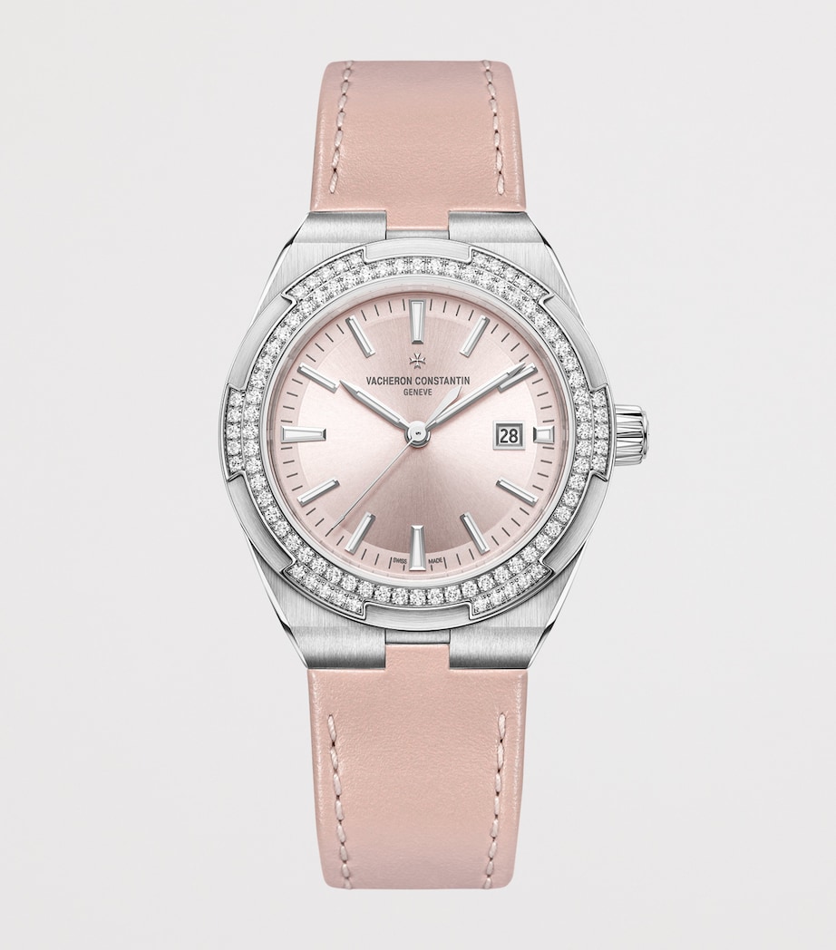 Vacheron Constantin Stainless Steel and Diamond Overseas Self-Winding Watch 35mm Stainless Steel Image 2
