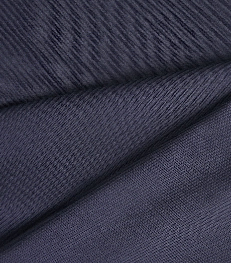 Sunspel Mens Stretch-Tencel T-Shirt Buaa Navy Image 5