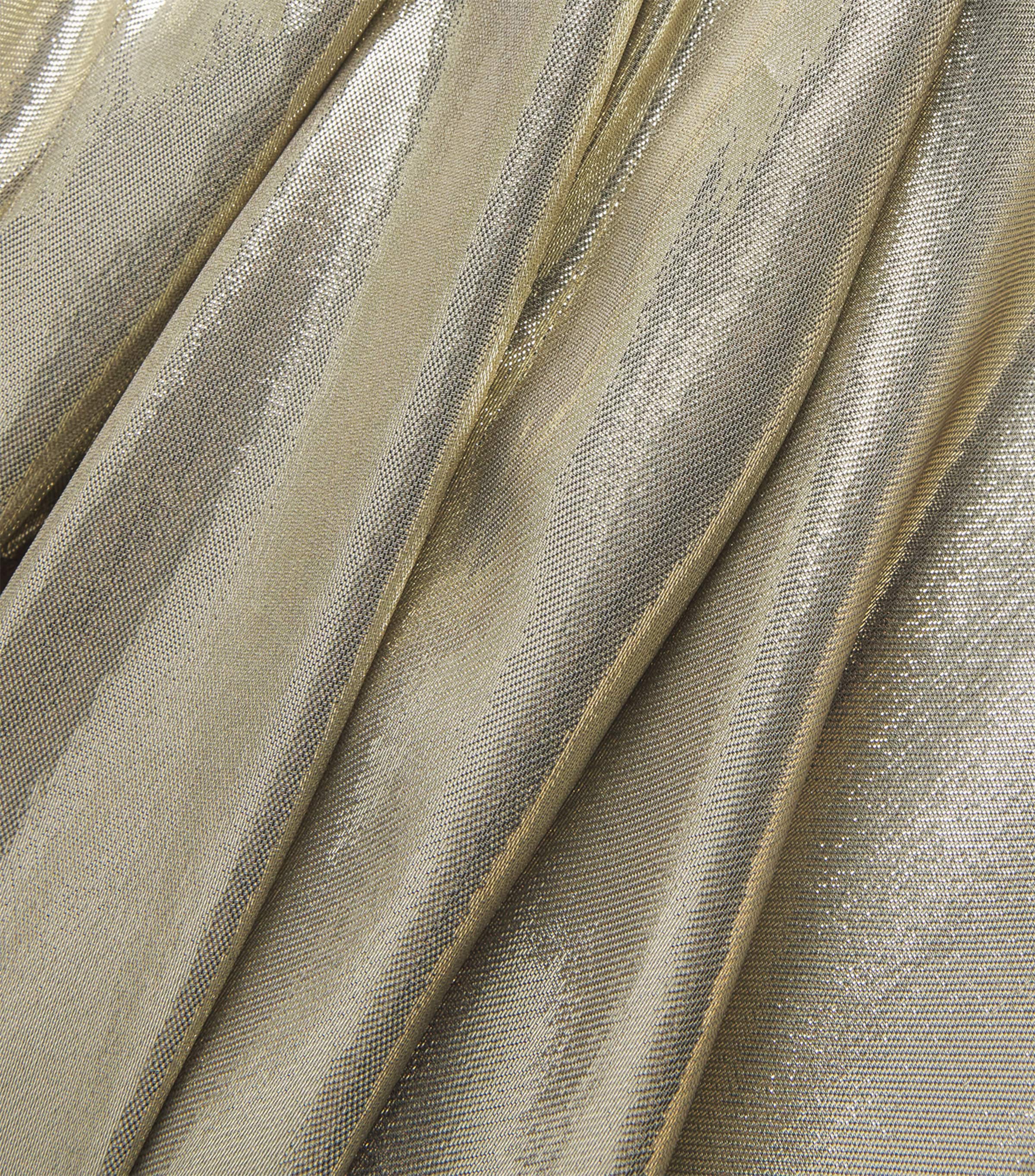 Silk-Blend Francesca Maxi Dress 0899 - GOLD Image 5