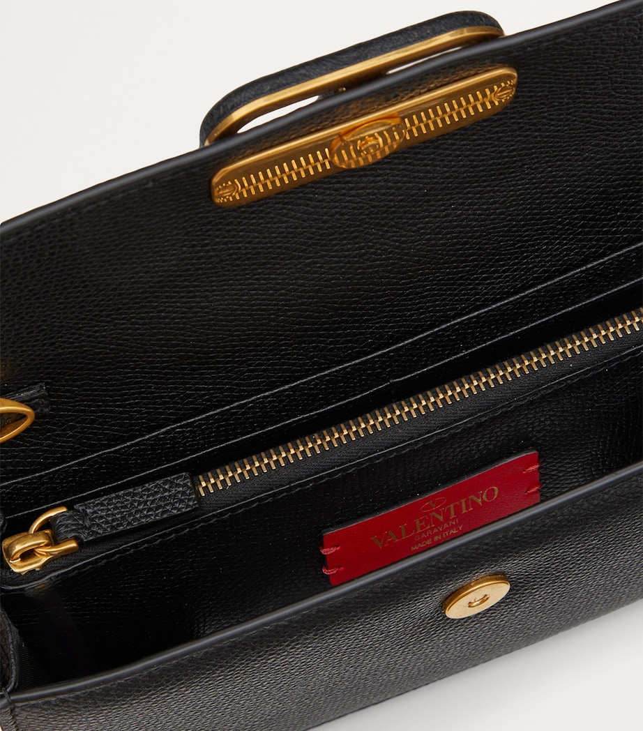 Leather VLogo Signature Chain Wallet 0NO Image 7