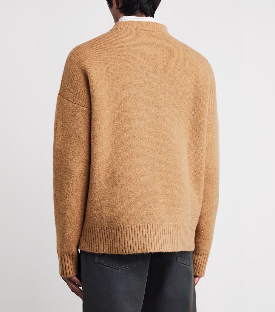 Cotton Ami de Coeur Sweatshirt 287 - CAMEL/ECRU Image 4