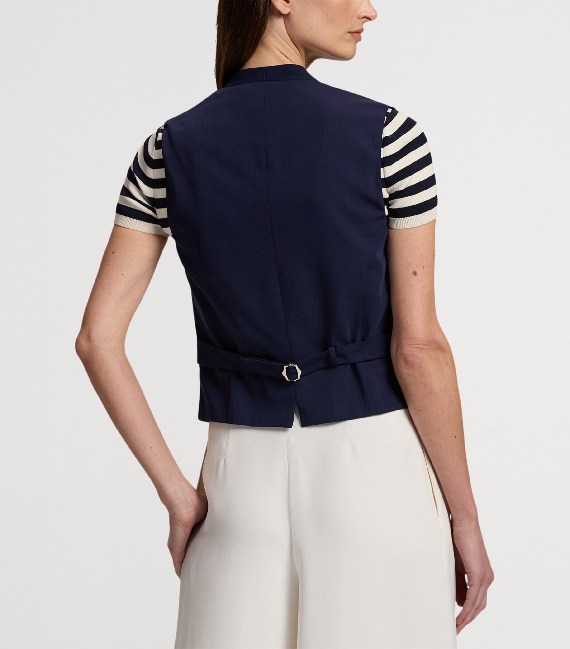 Wool Jaiden Waistcoat NAVY-410 Image 8