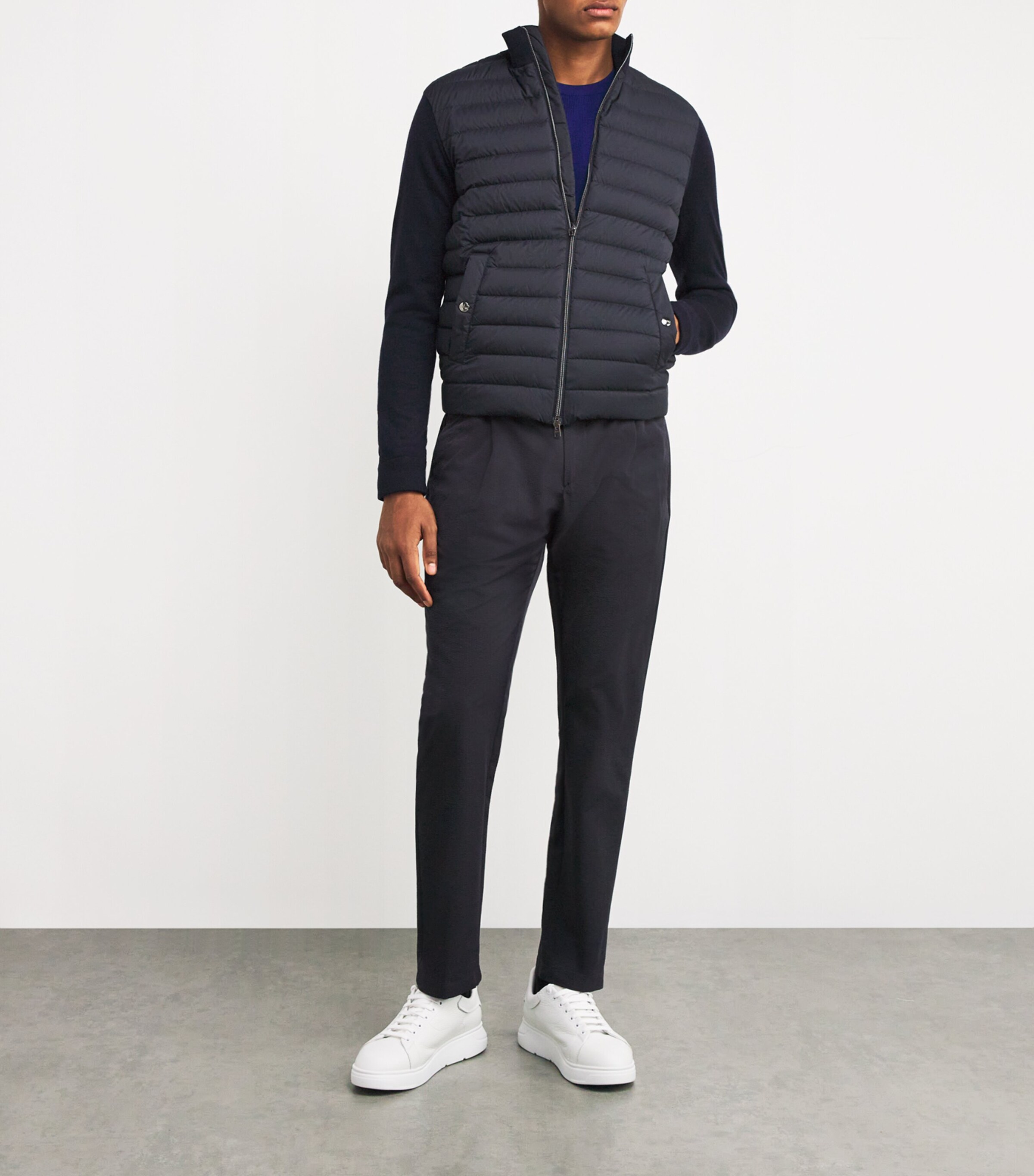 Virgin Wool-Silk Padded Jacket 9280BLU NAVY Image 2