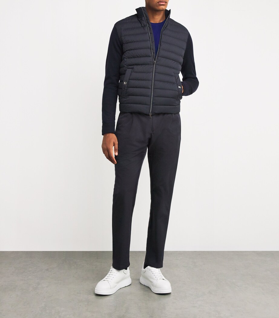 Virgin Wool-Silk Padded Jacket 9280BLU NAVY Image 2