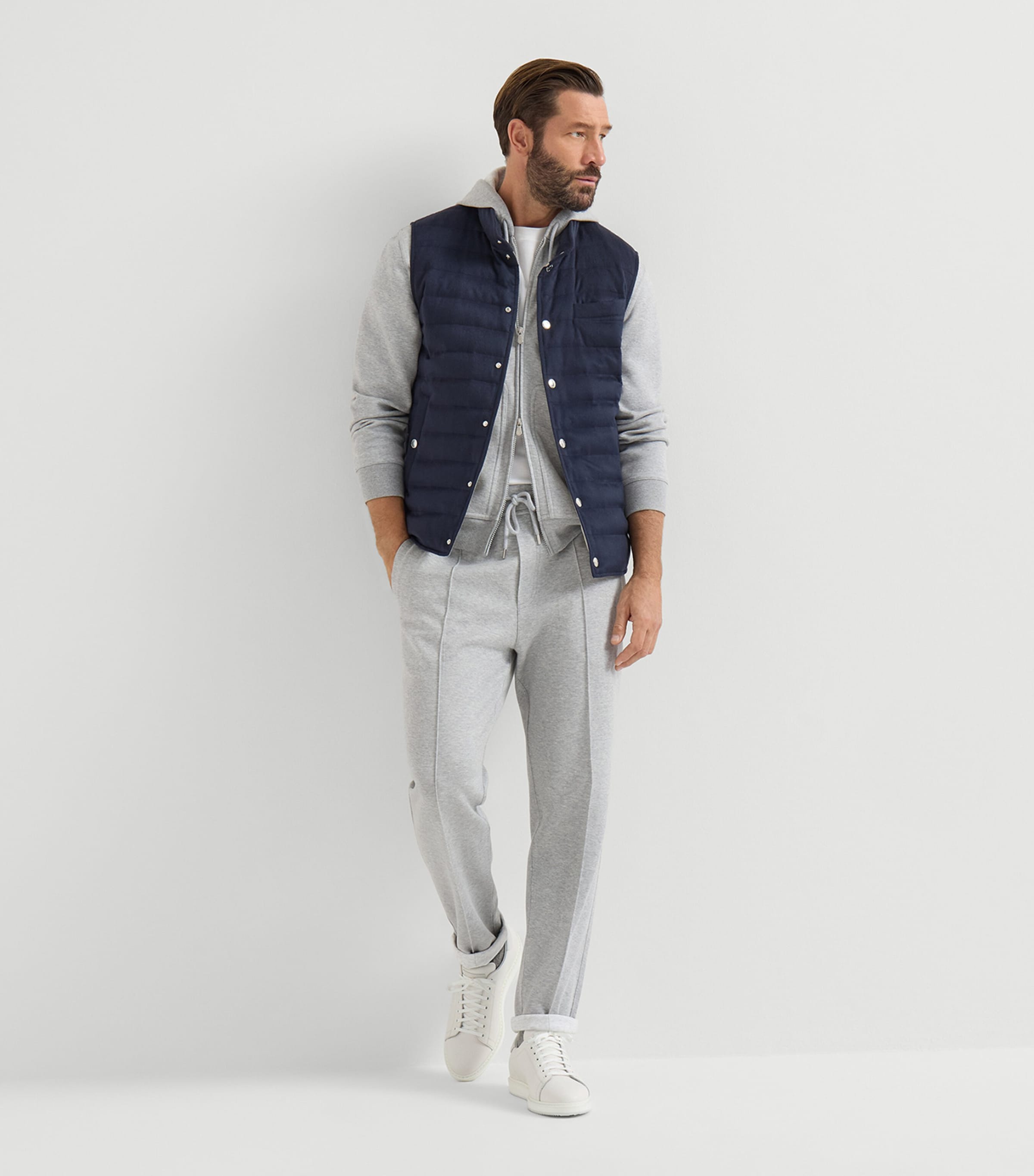Brunello Cucinelli Leather Lace-Up Sneakers Image 5