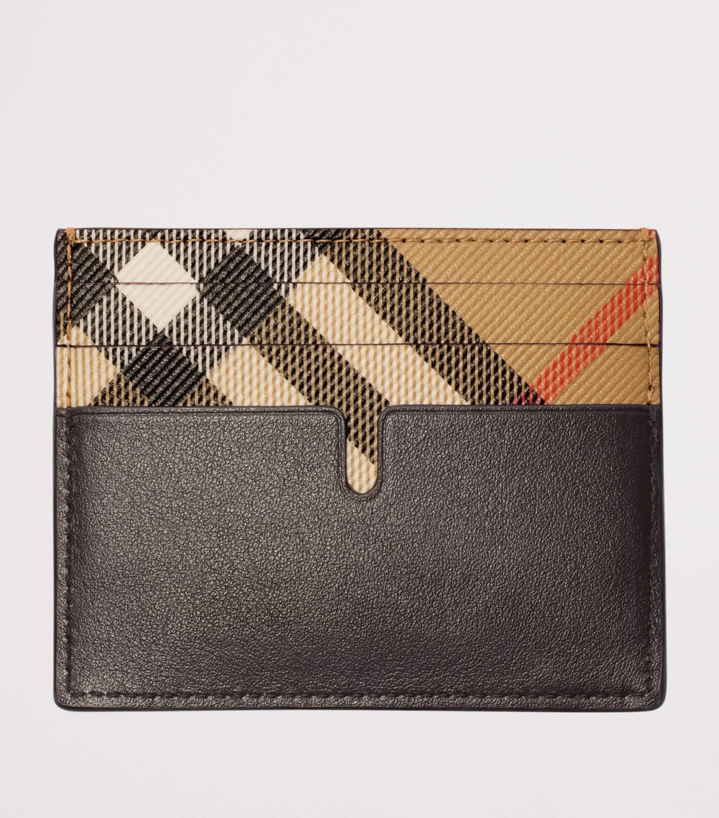 Burberry Leather Tall Pop Check Card Holder​ Sand Image 2