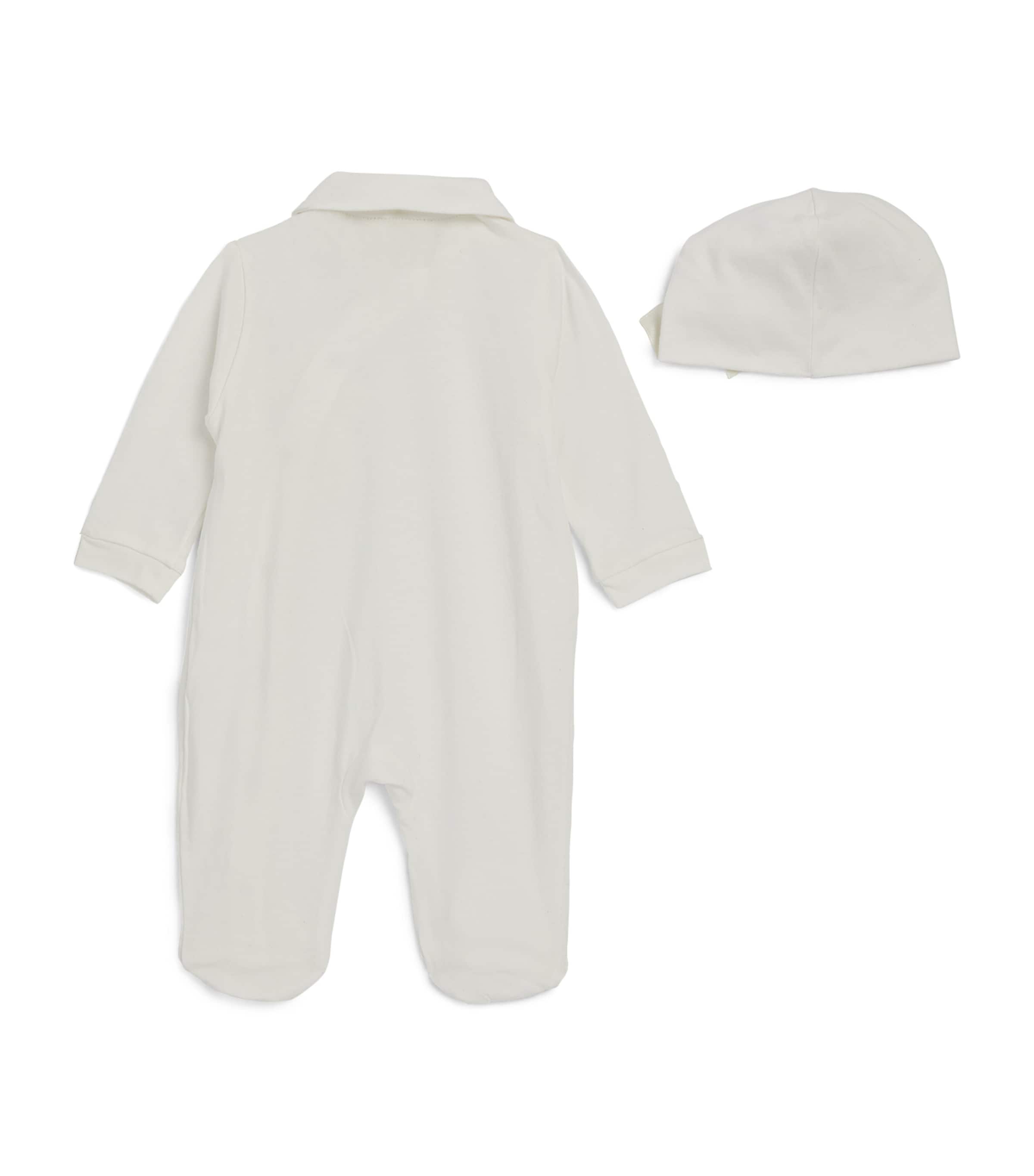 Story Loris Embellished Bow All-In-One and Hat (1-9 Months) Latte Image 3