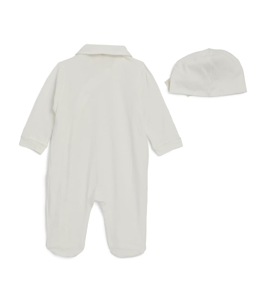 Embellished Bow All-In-One and Hat (1-9 Months) X1 LATTE Image 3