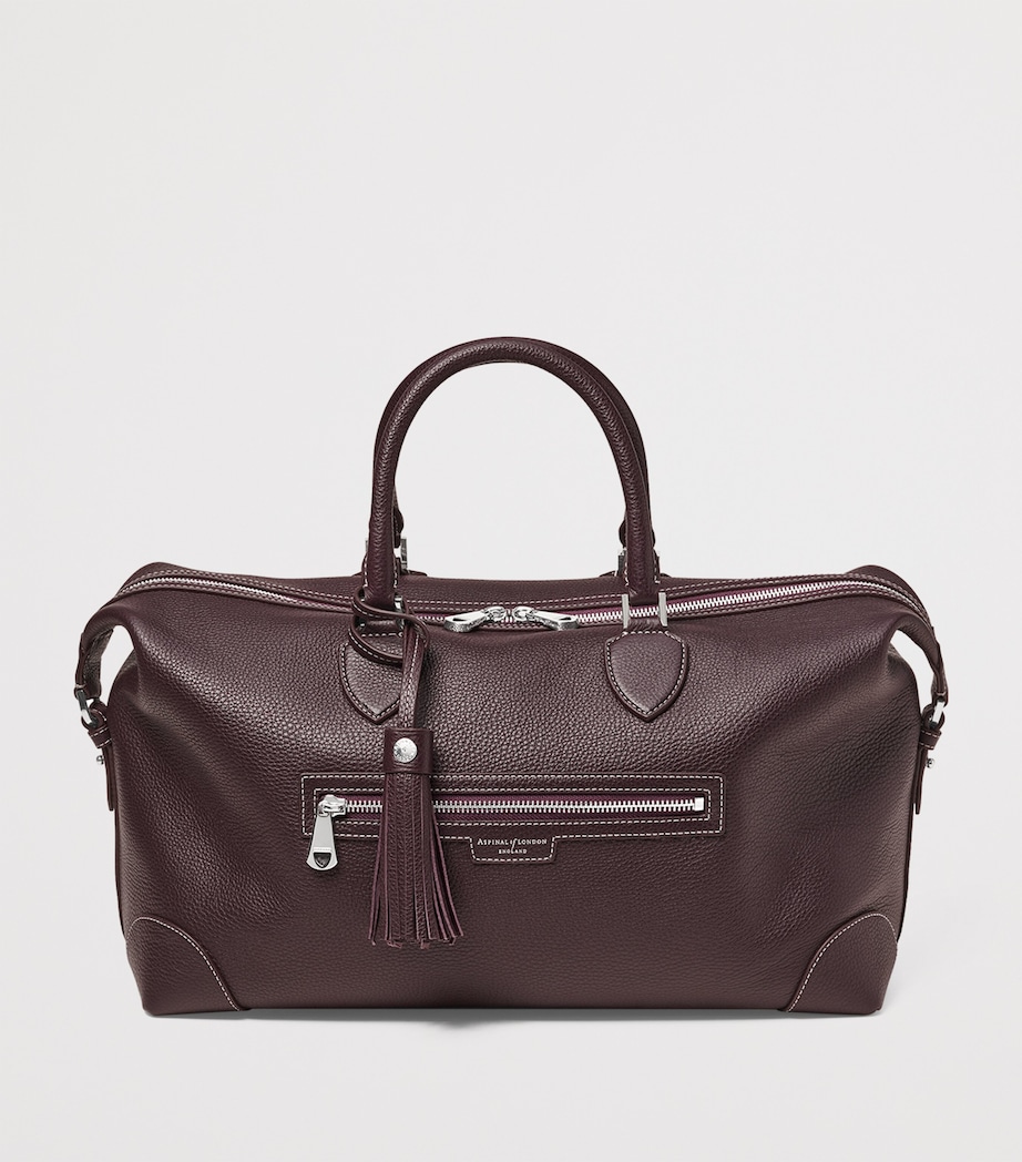 Leather Hudson Flight Bag WINE Image 2