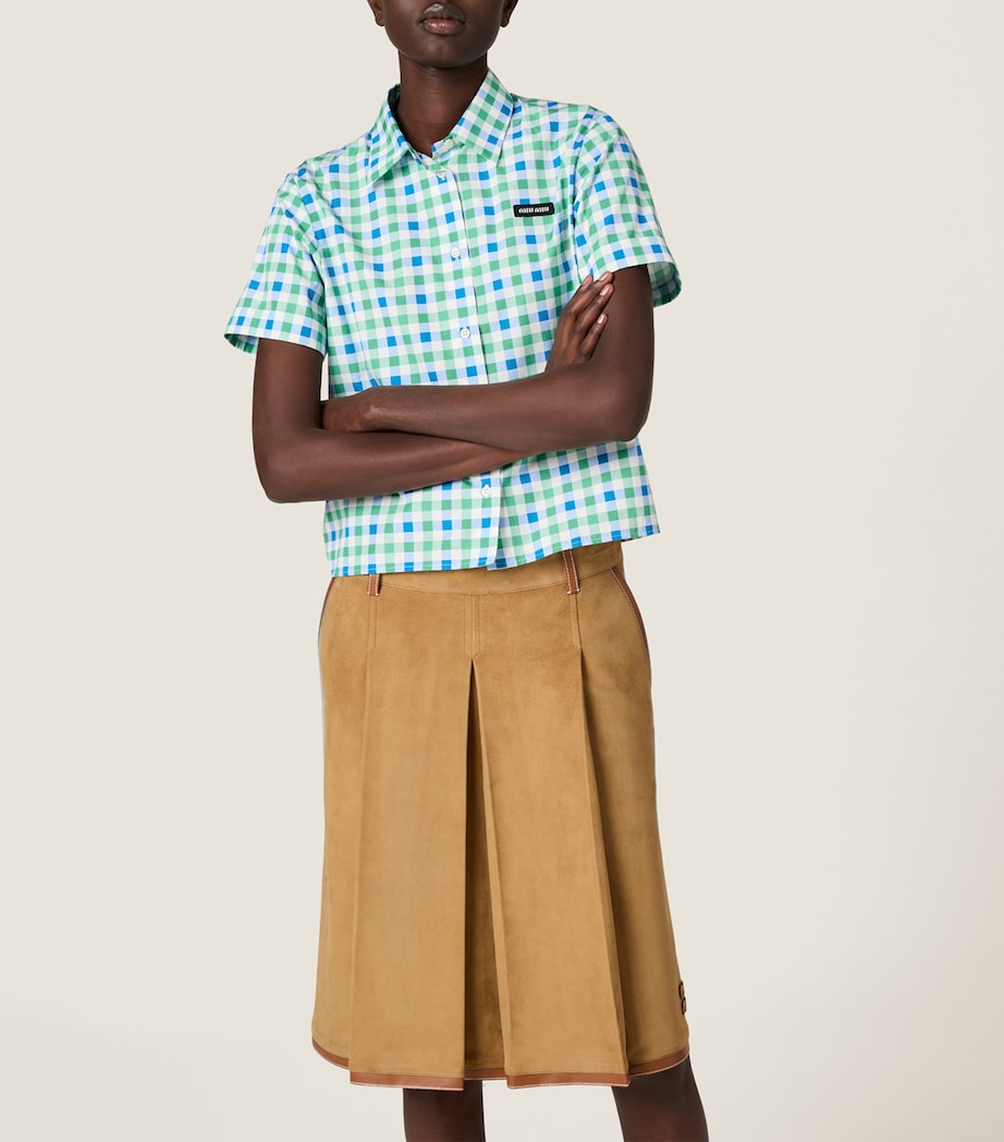 Cotton Poplin Gingham Shirt F0A8Z Image 2