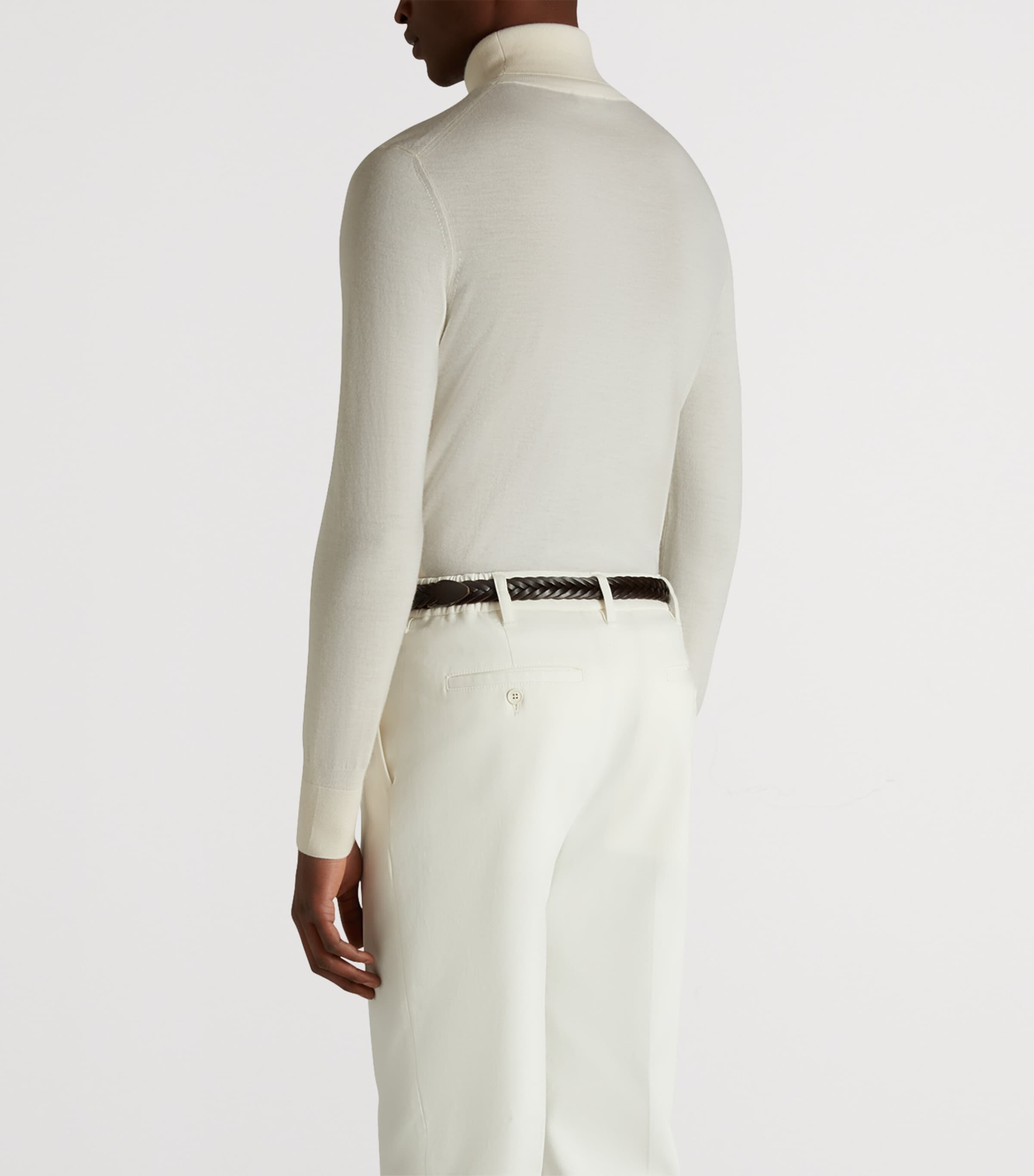 Superfine Cashmere Rollneck Sweater 123OFF WHITE Image 4