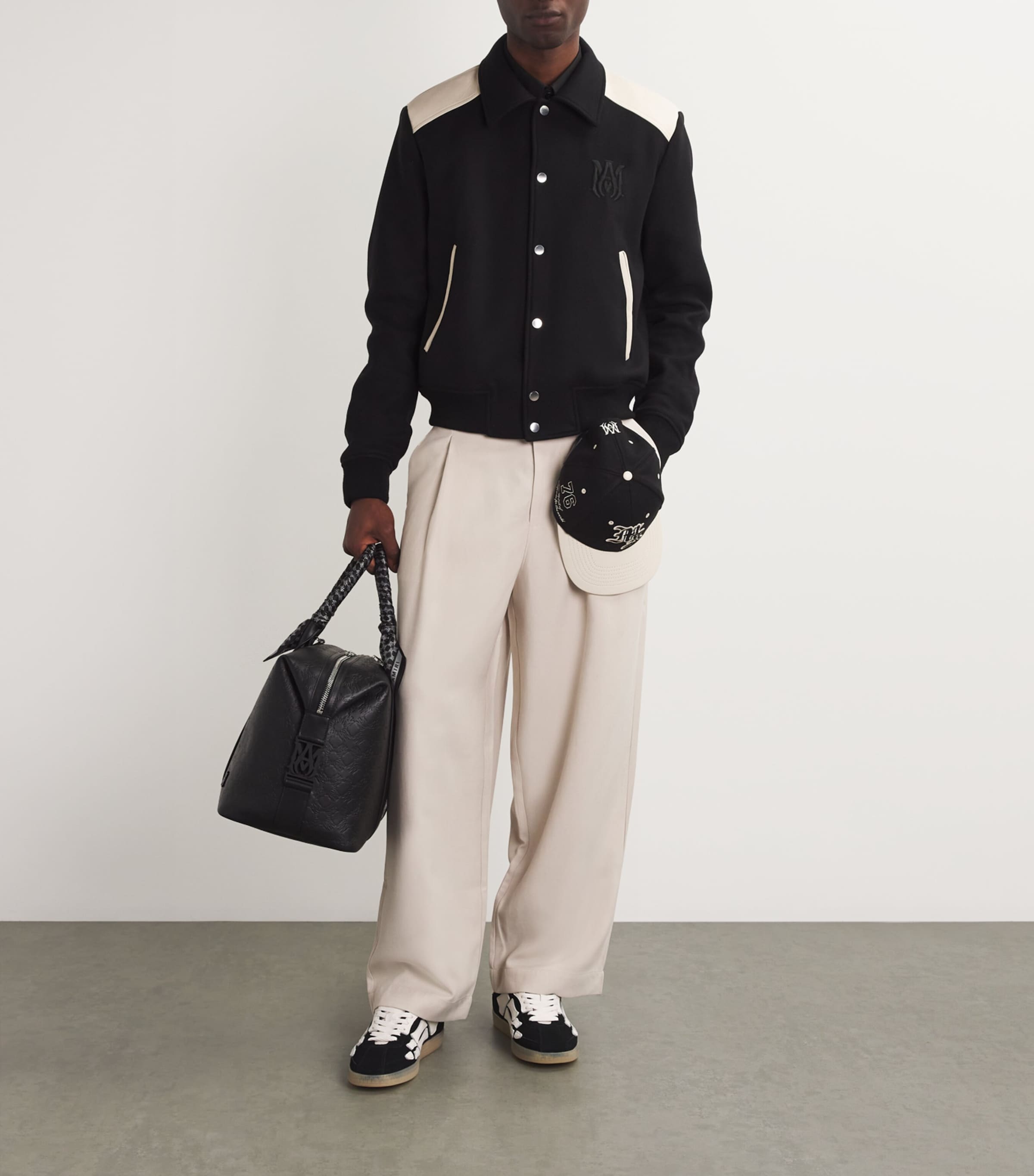 AMIRI Suede Pacific Bones Sneakers Black Image 6