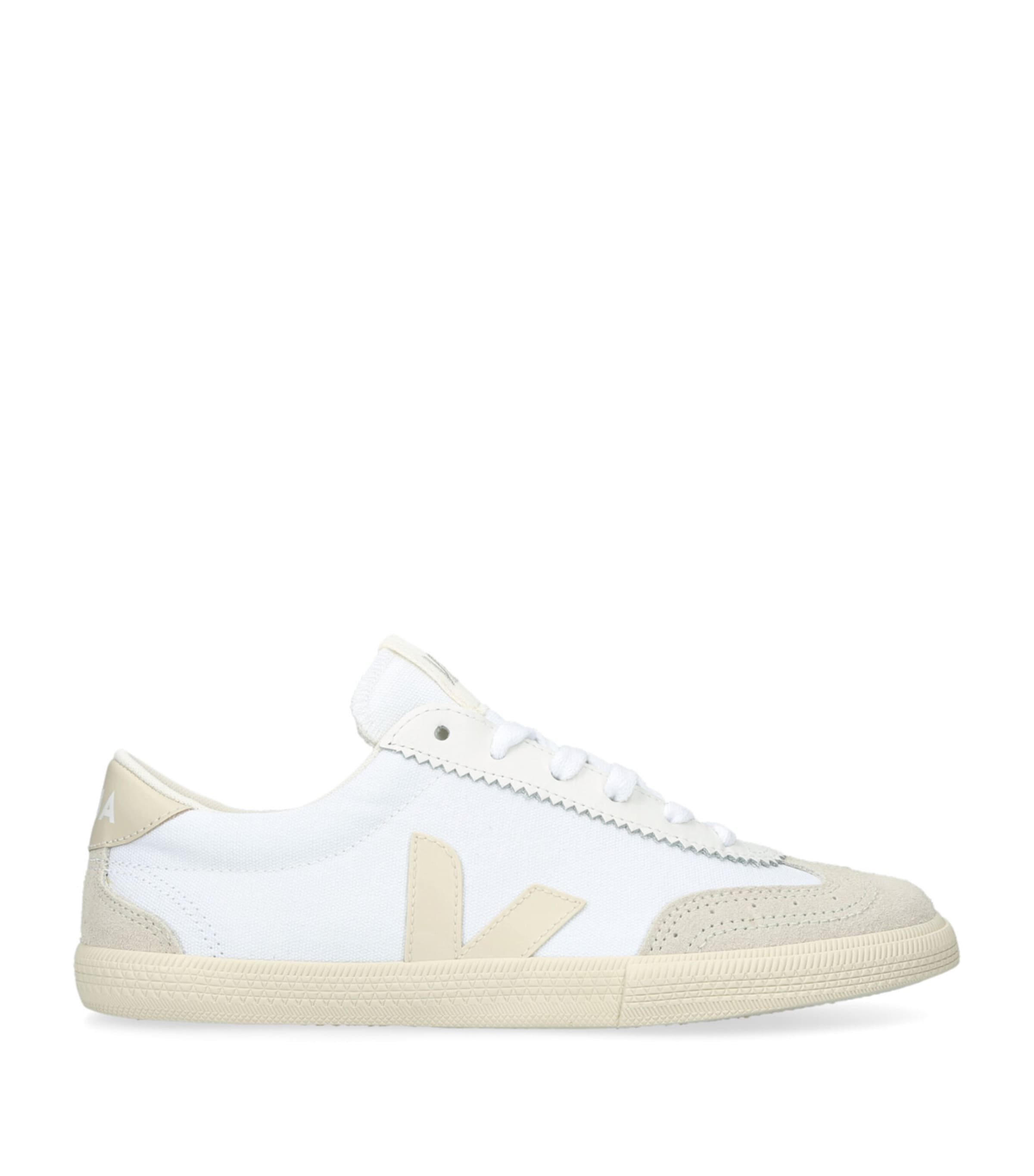 Shop Veja Suede Volley Sneakers In White