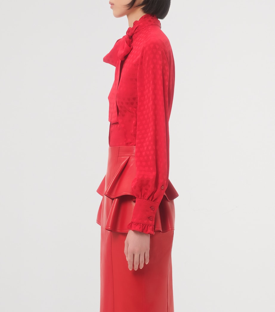 Silk Heart Print Shirt R9M Image 3