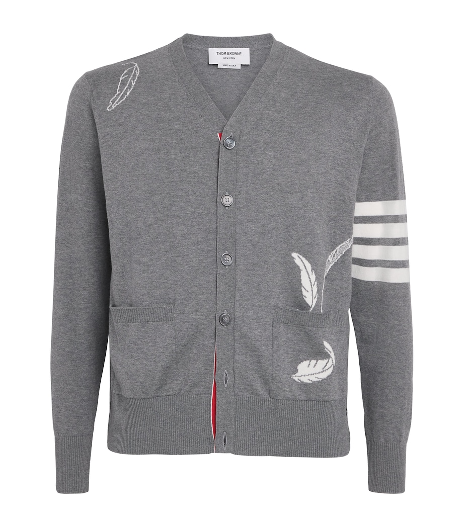 Cotton Feather Cardigan LT GREY Image 1