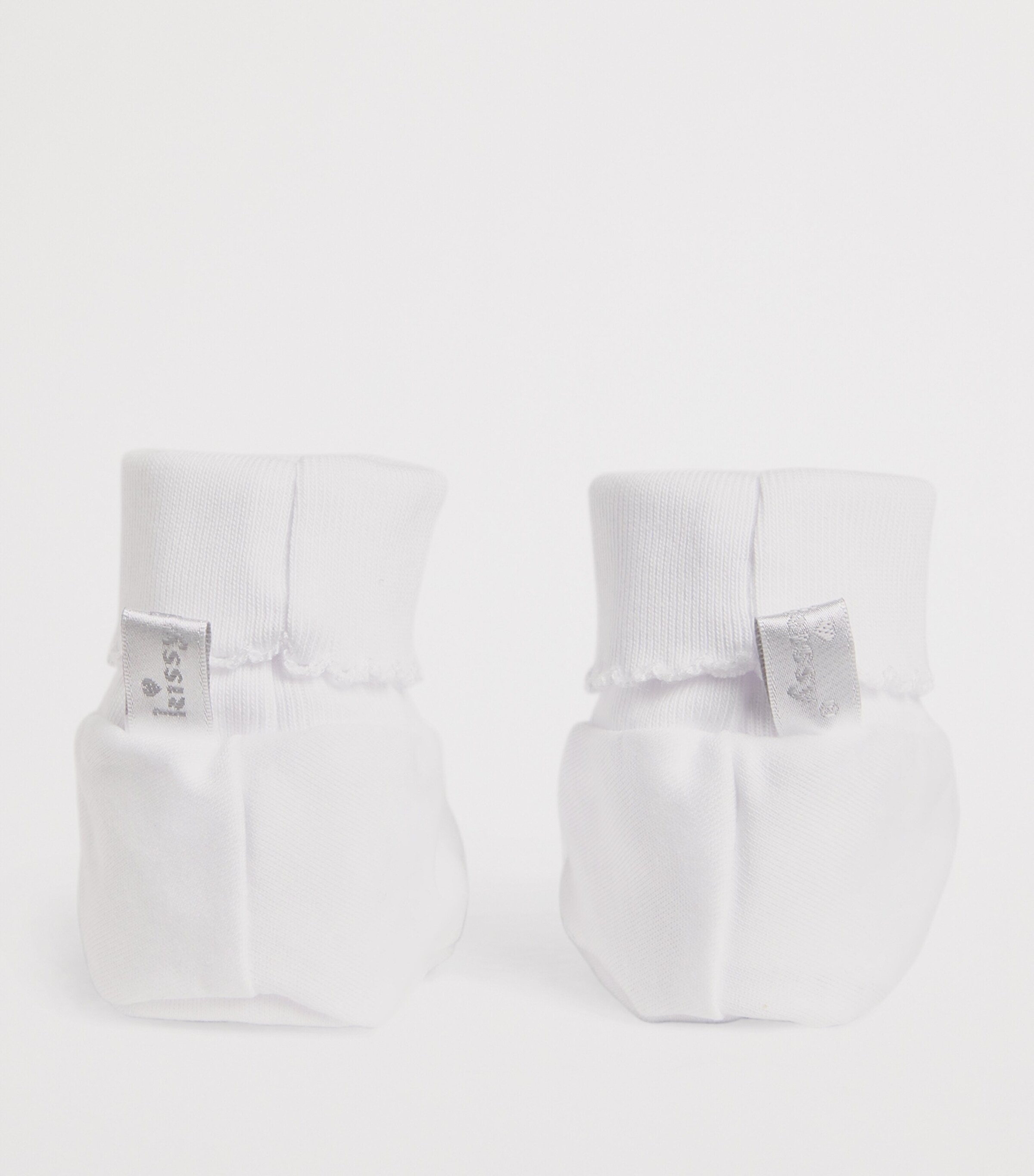 Pima Cotton Booties K185 WHT/WHITE Image 3