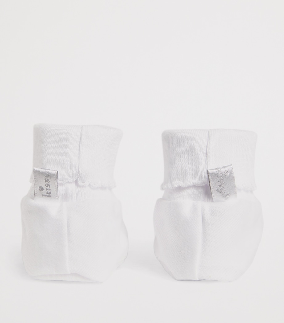 Pima Cotton Booties K185 WHT/WHITE Image 3