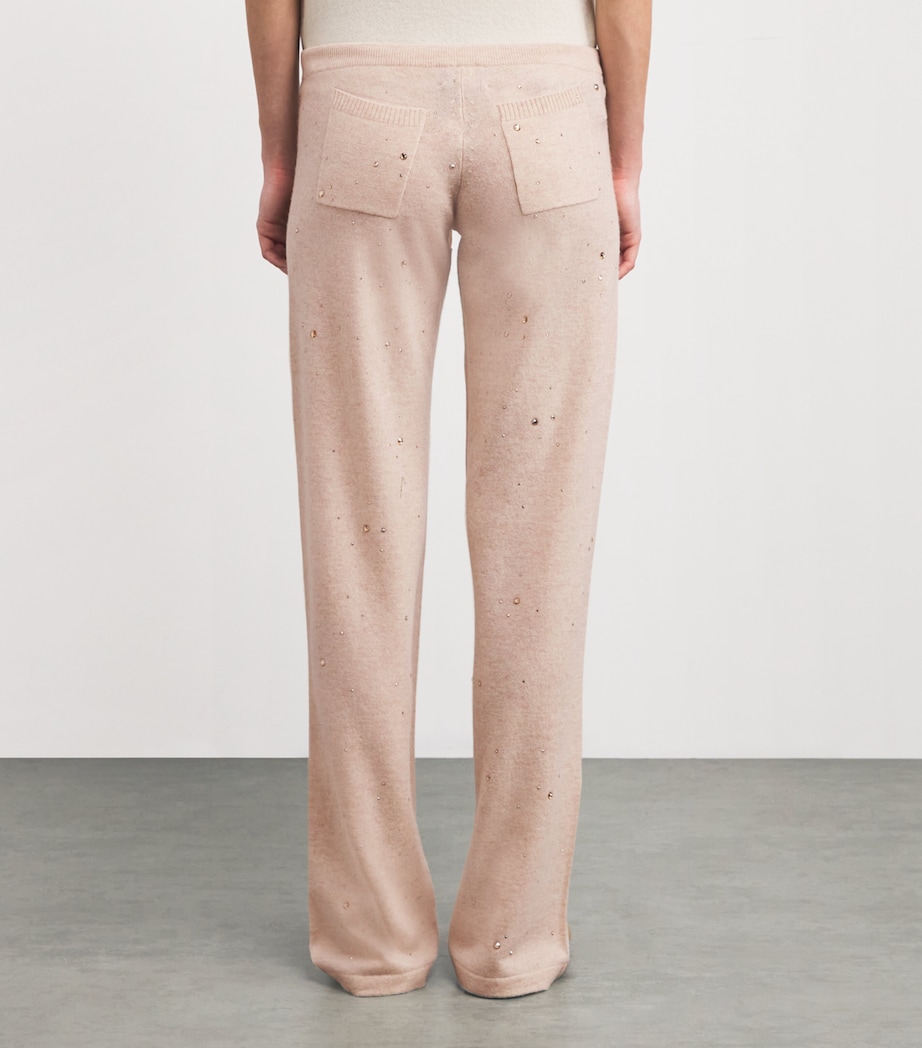 Cashmere Crystal-Embellished Sweatpants 001 GSHA BISCUI Image 4