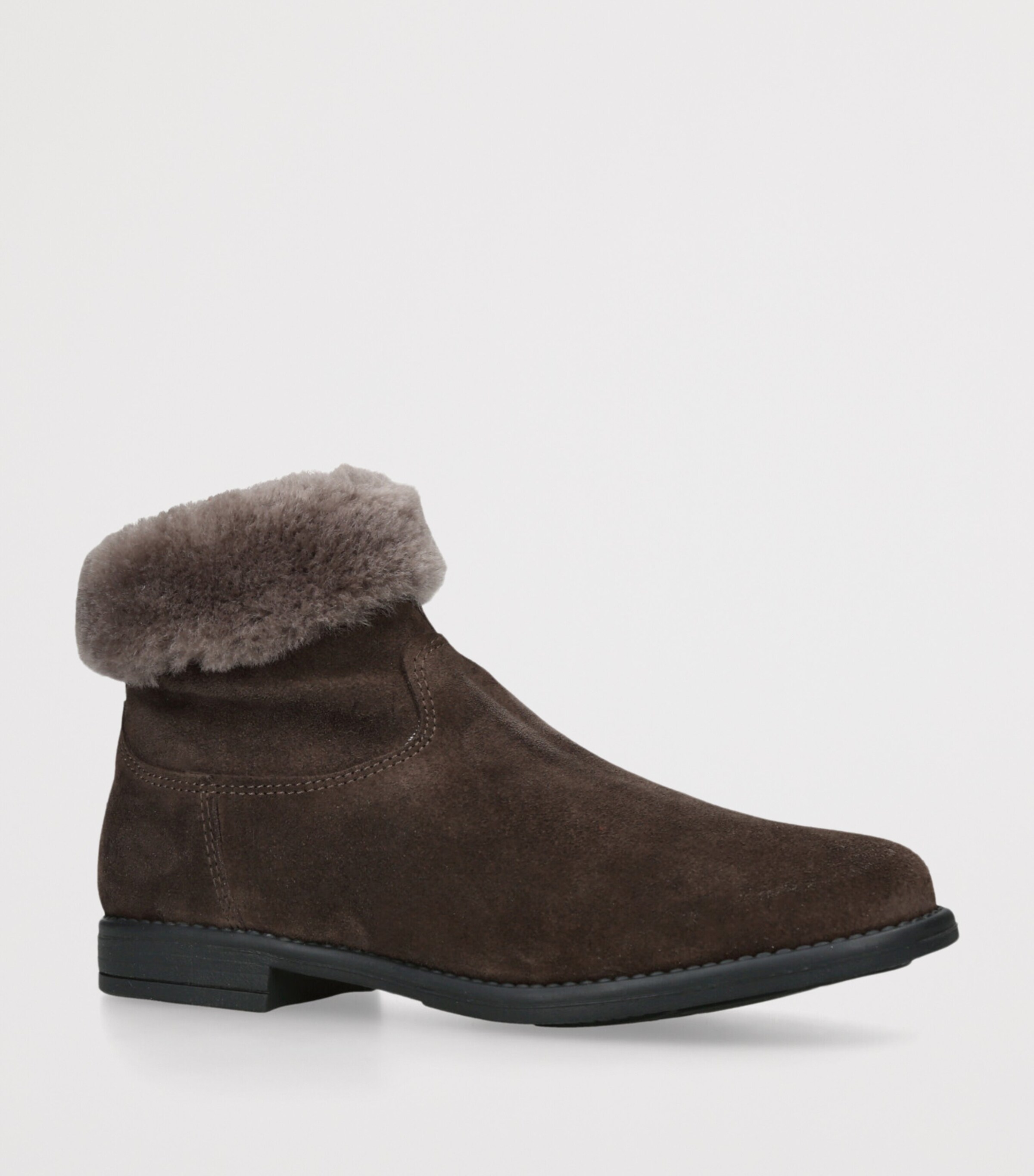 Suede Matilda Ankle Boots DARK BROWN Image 3