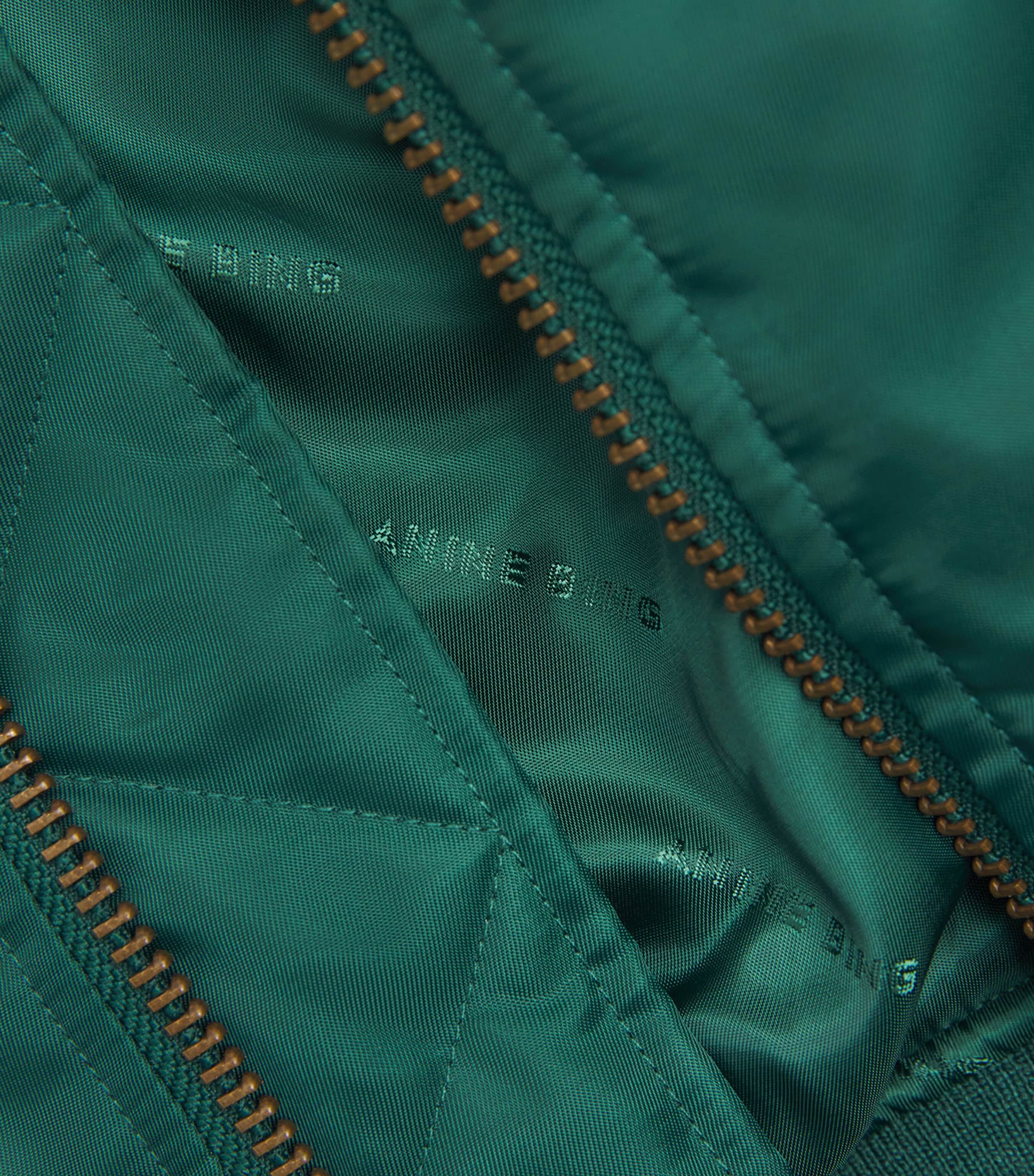 ANINE BING Womens Leon Bomber Jacket Deep Emerald Image 6