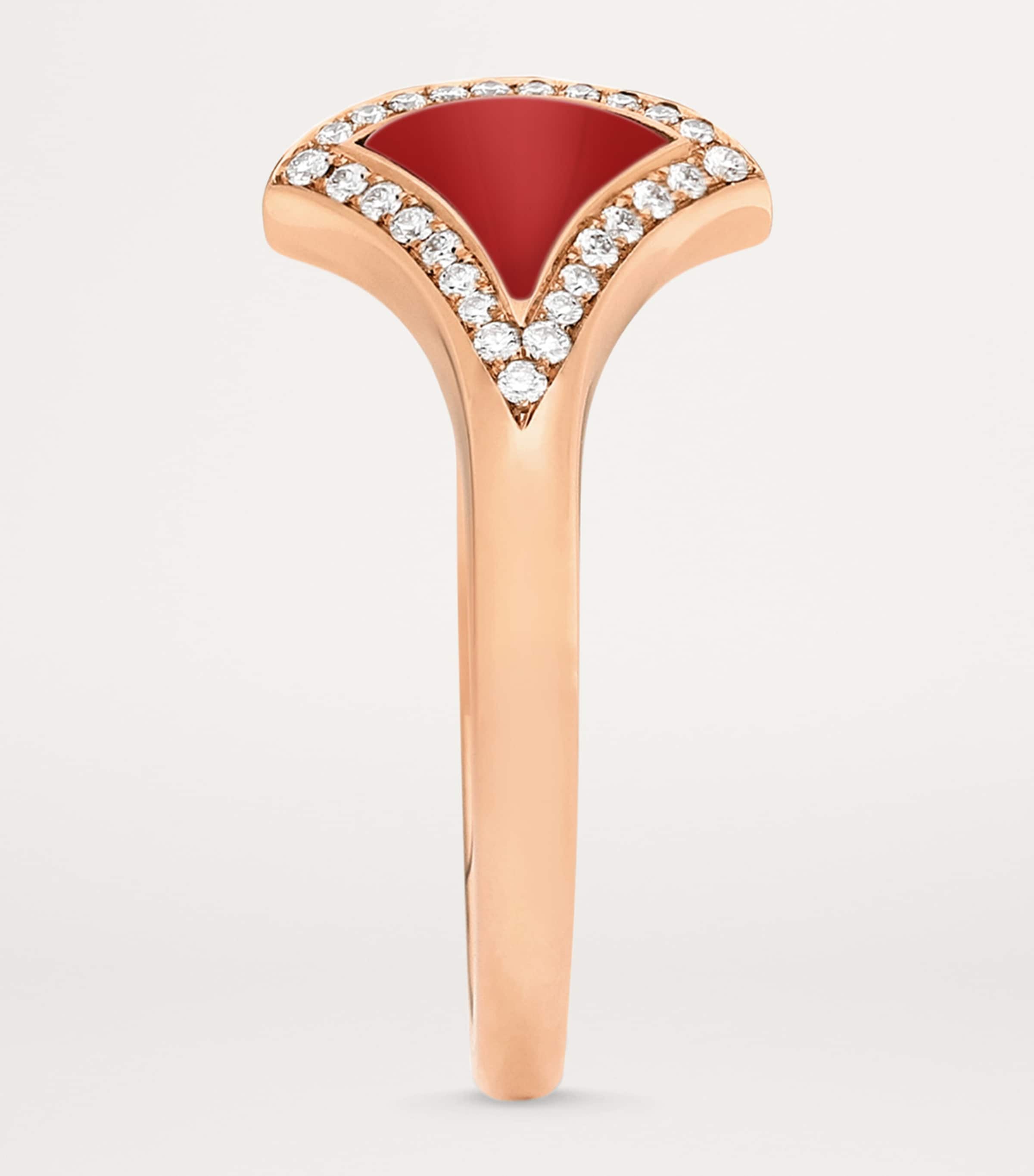 Rose Gold, Diamond and Carnelian Divas' Dream Ring ROSE GOLD Image 6