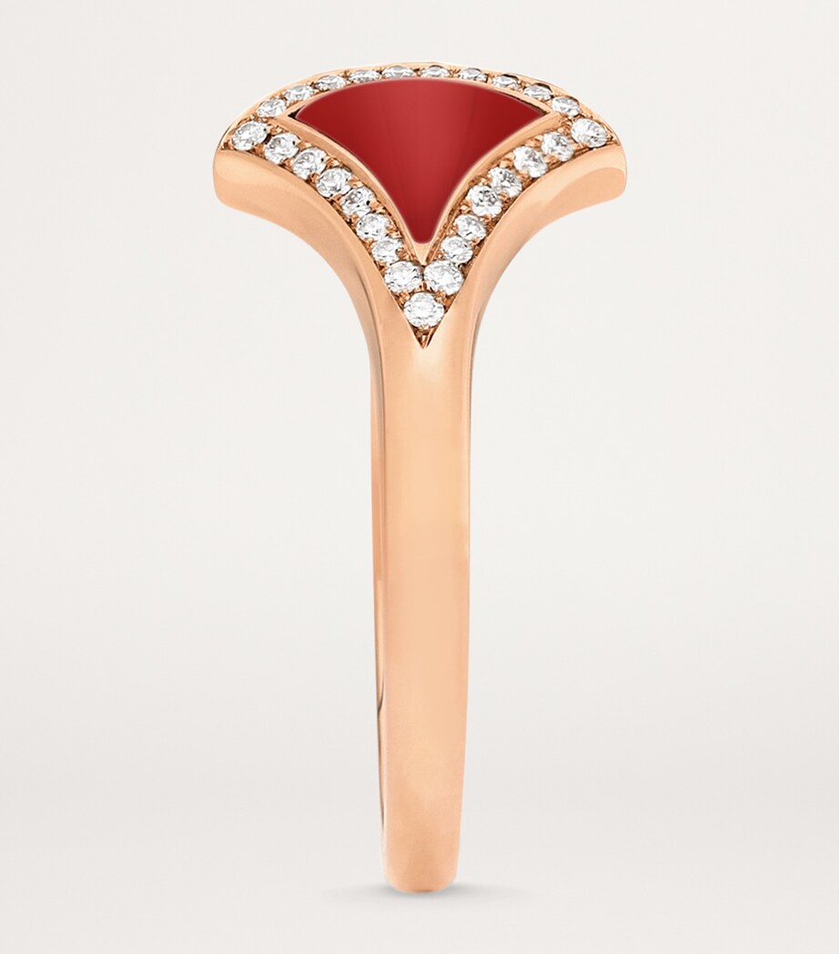 Rose Gold, Diamond and Carnelian Divas' Dream Ring ROSE GOLD Image 6