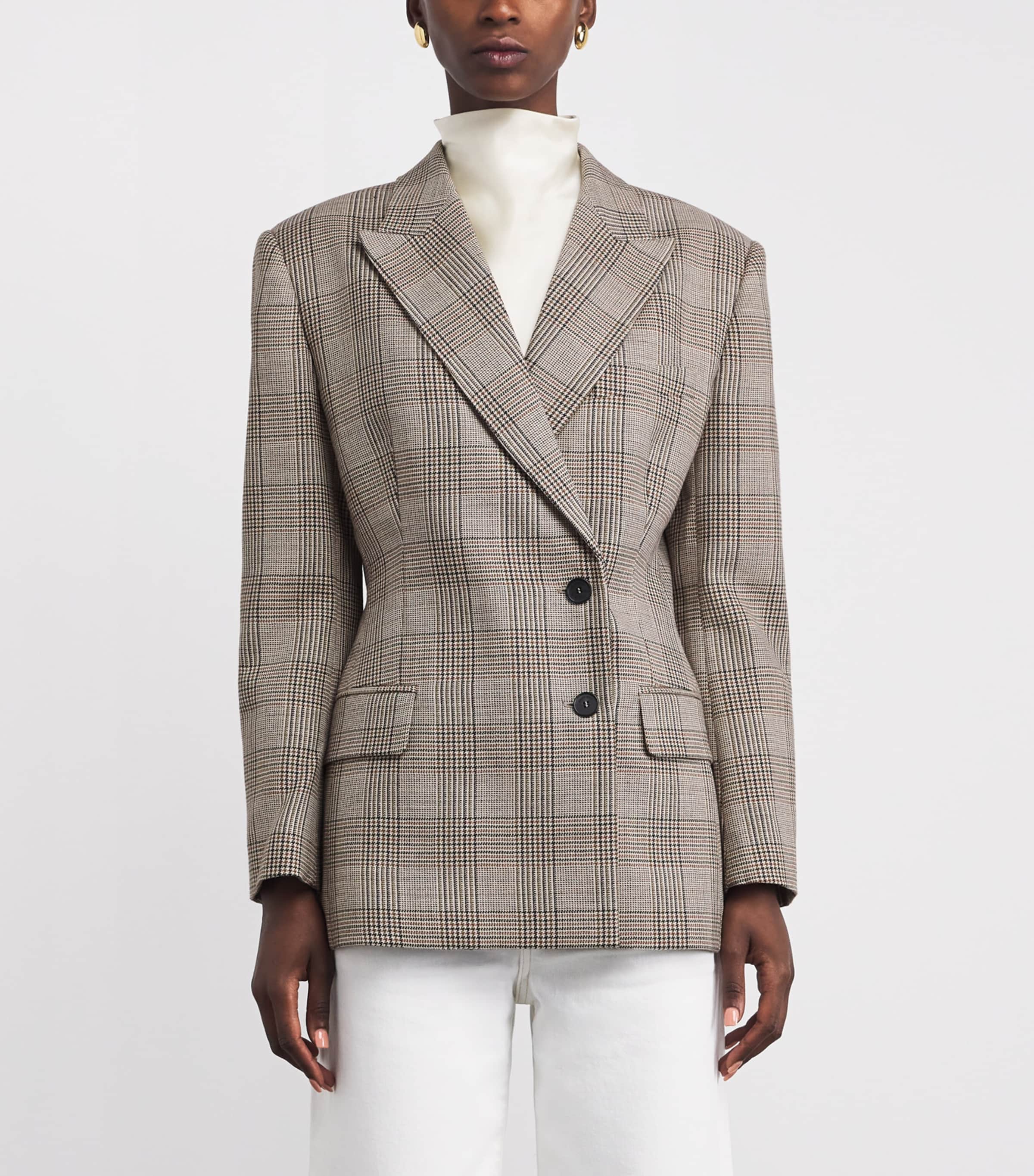 Wool Aretha Blazer  BROWN PLAID Image 3