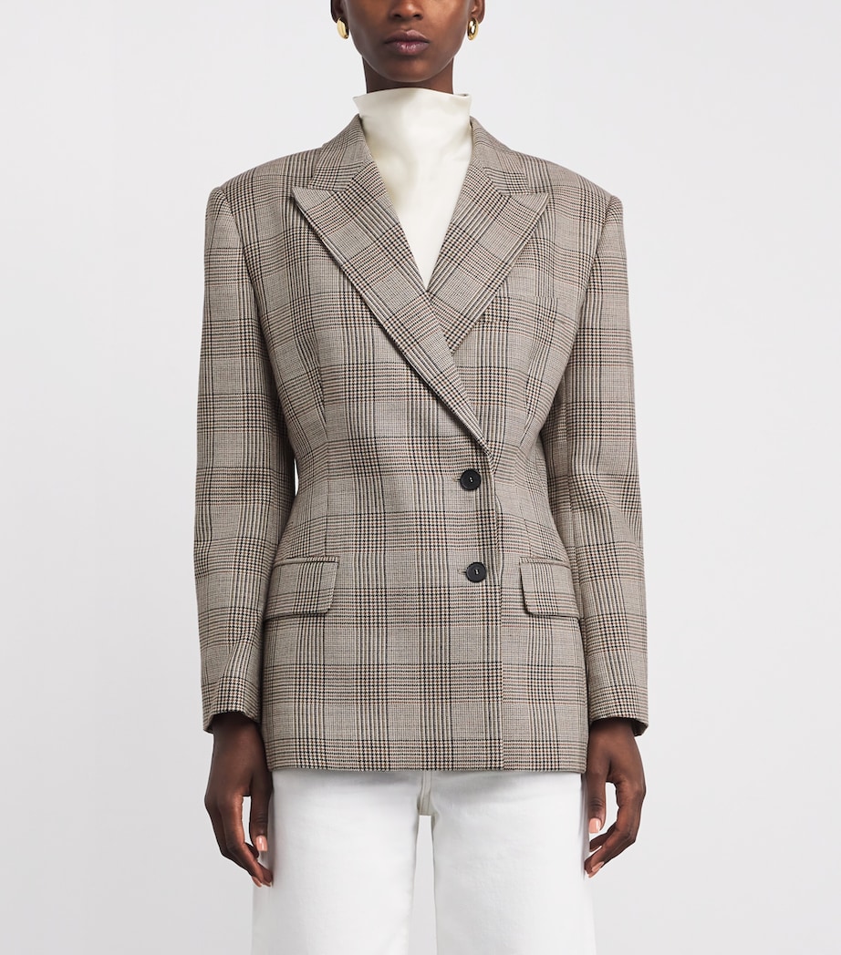 Wool Aretha Blazer BROWN PLAID Image 3
