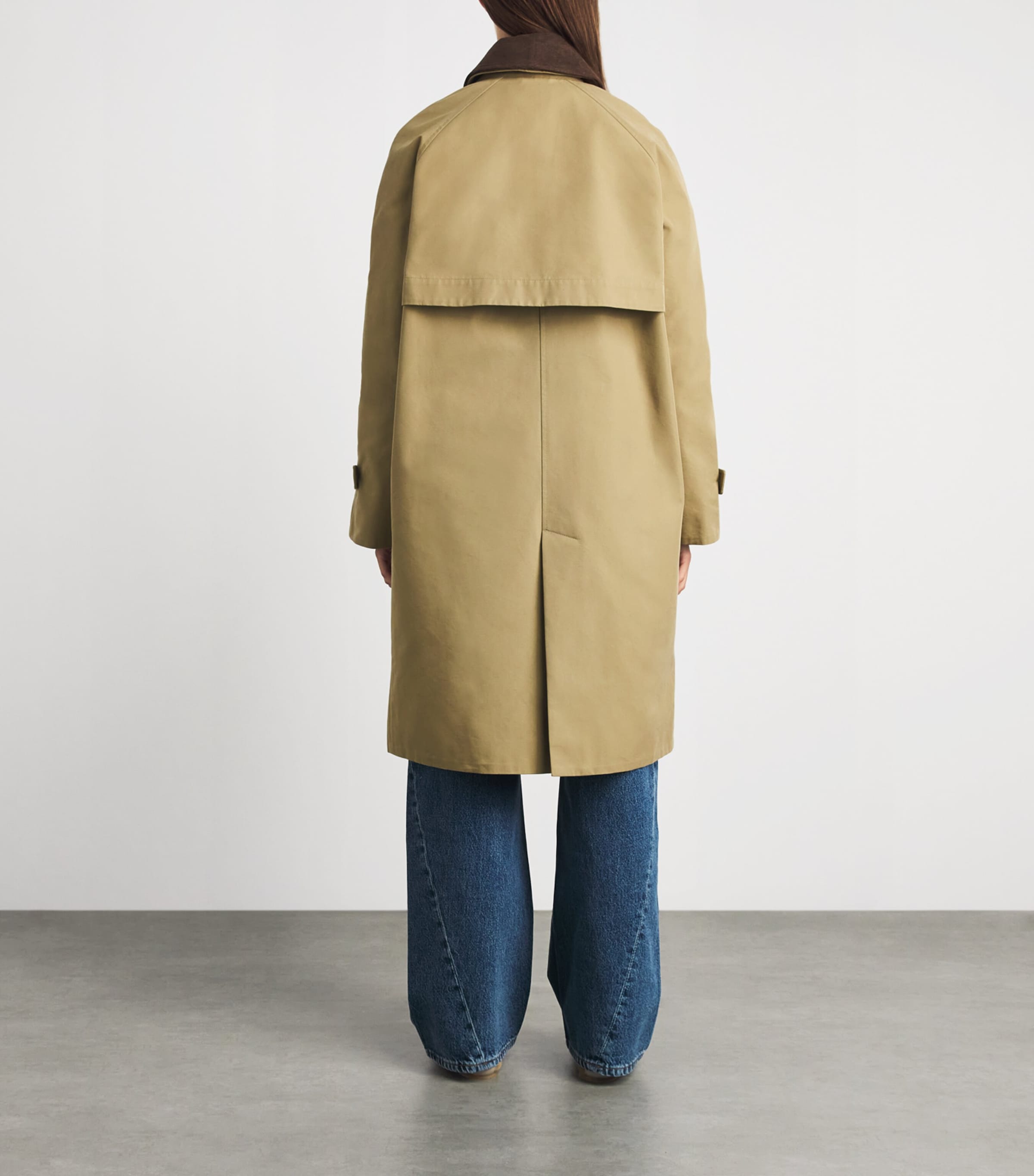 Claudie Pierlot Womens Velvet-Collar Trench Coat Beige Image 5