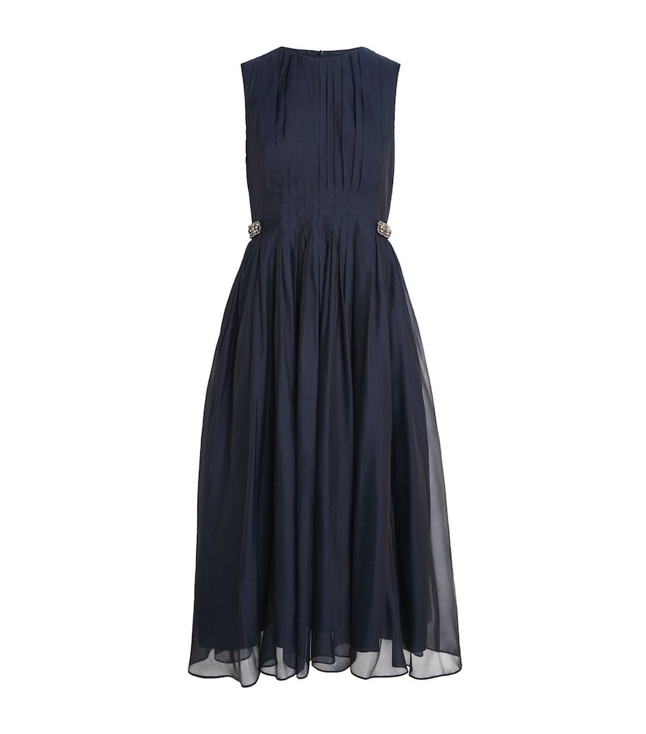 Silk Pleated Midi Dress ULTRAMARINE Image 1