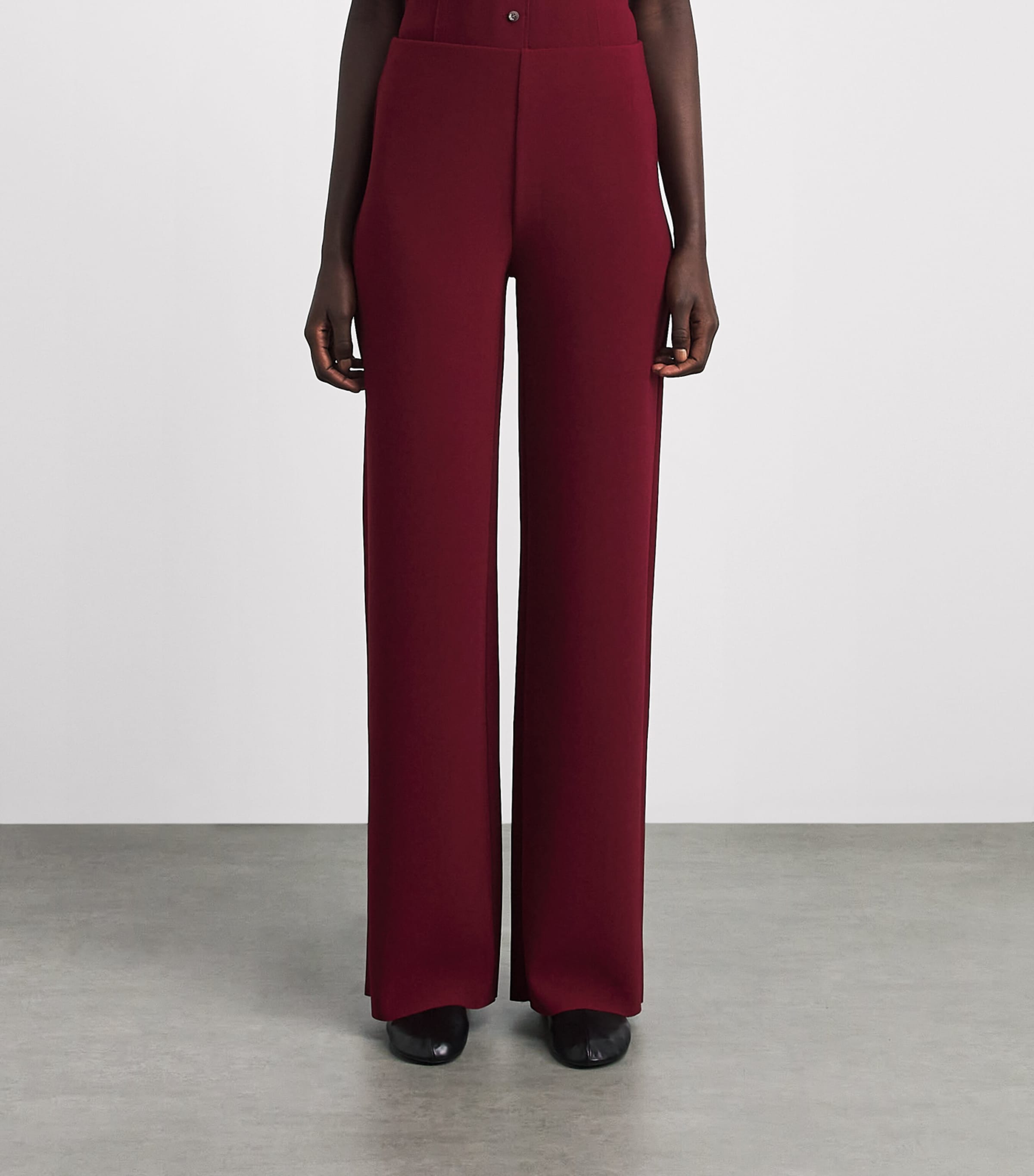 Birrot Womens Lay 2 Straight Trousers Burgundy Image 4