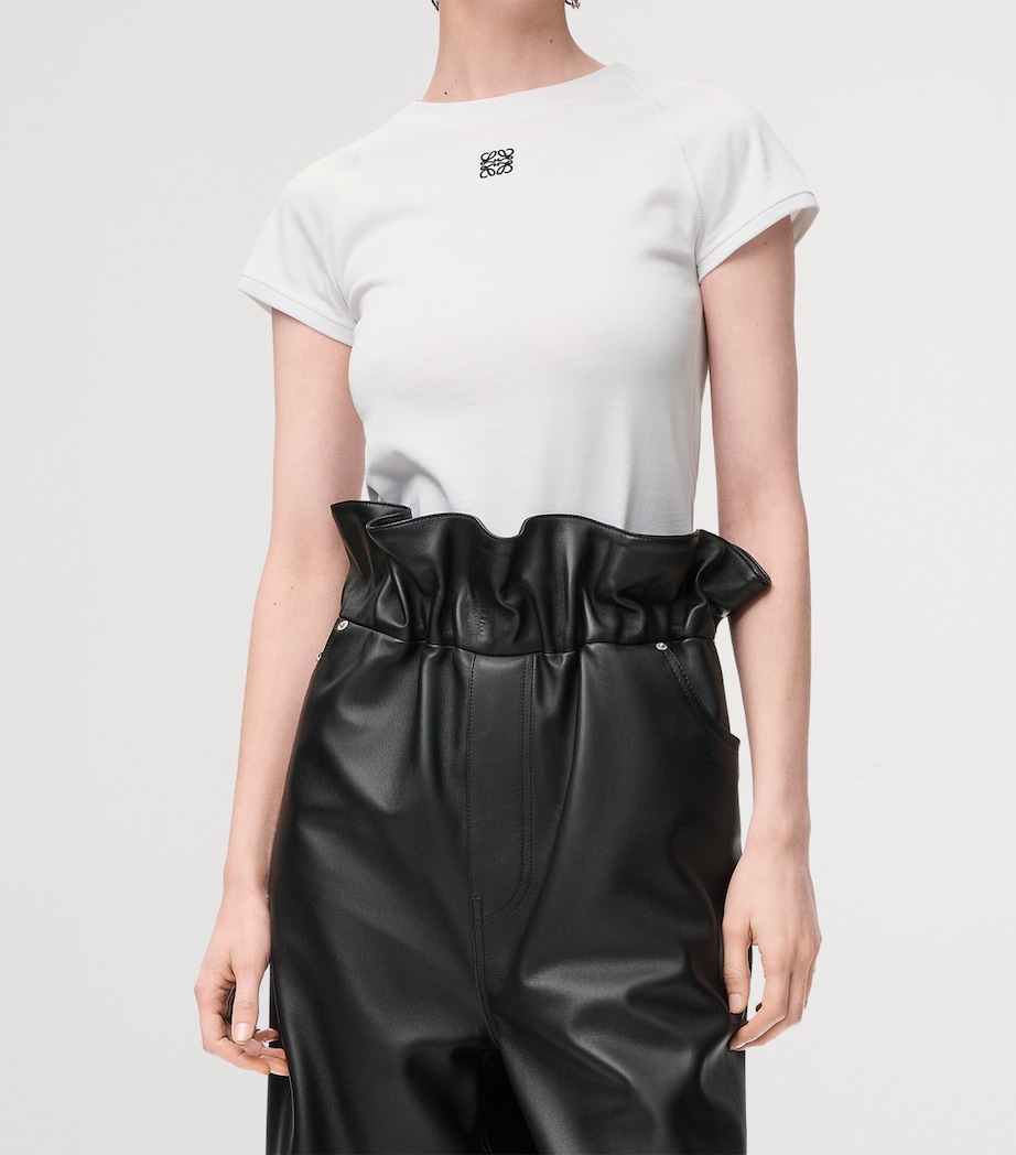 LOEWE Womens Anagram Logo T-Shirt White Image 3
