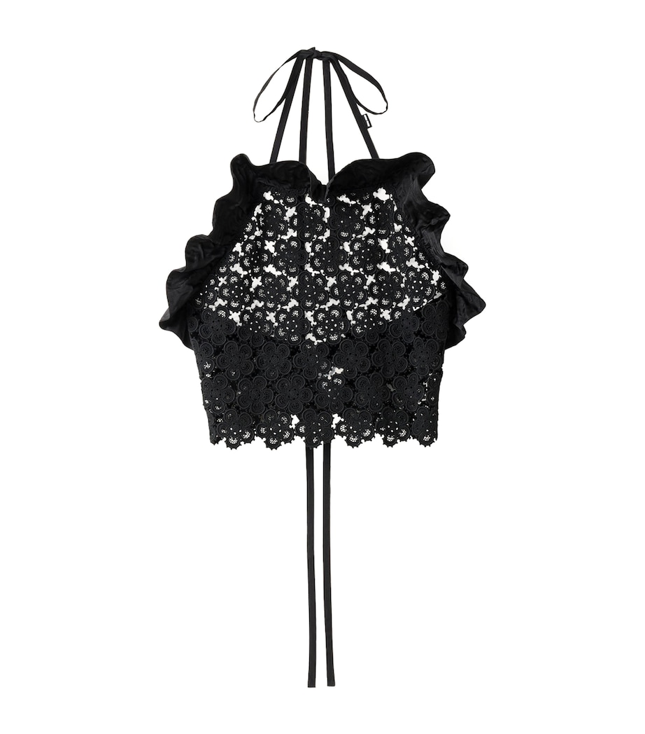 Cotton Macramé Pinafore Top F0002 Image 1