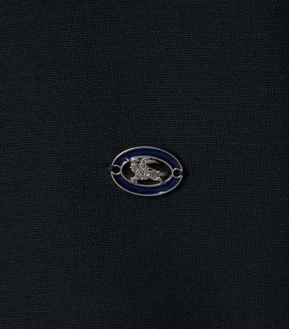 Wool-Mohair Slim Tailored Blazer NAVY Image 5