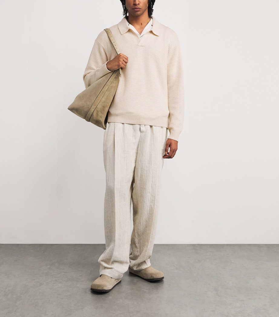 Wool-Silk Open Collar Sweatshirt WRWH Image 2