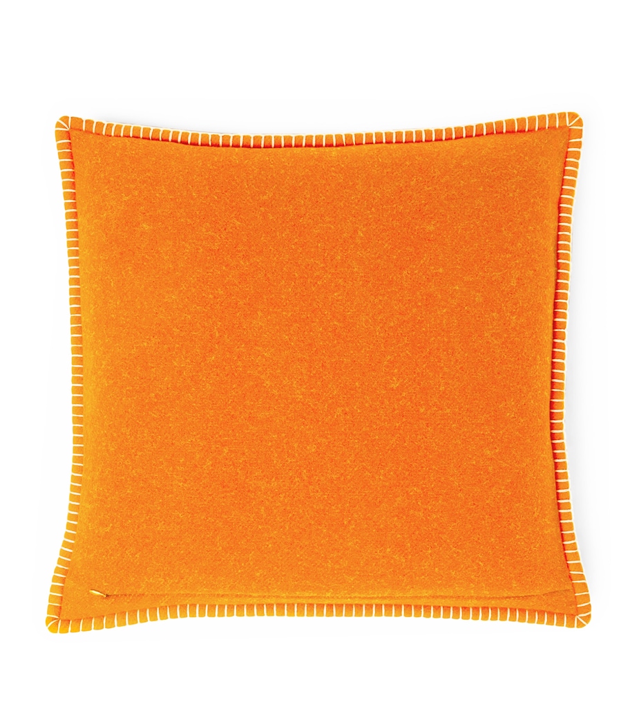 Wool Modernism 003 Cushion (50cm x 50cm) 9E16 - BRIGHT ORANGE Image 2