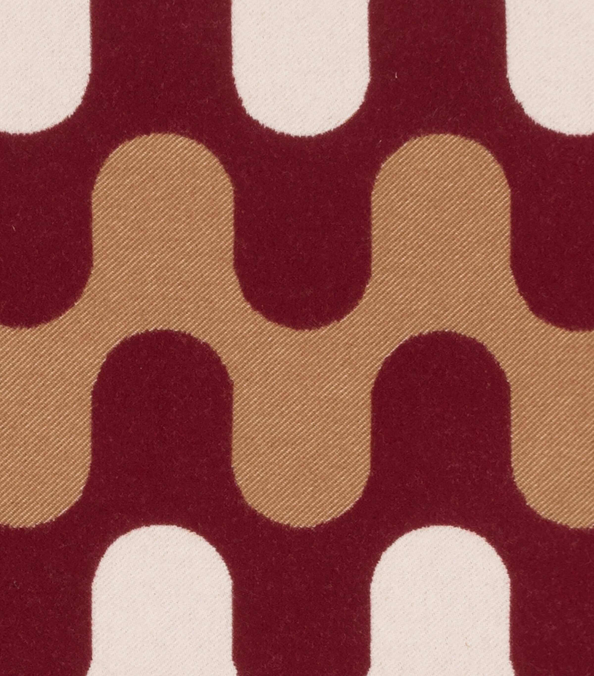 Frette Wool Modernism 001 Cushion (40cm x 60cm) Burgundy/tan Image 5