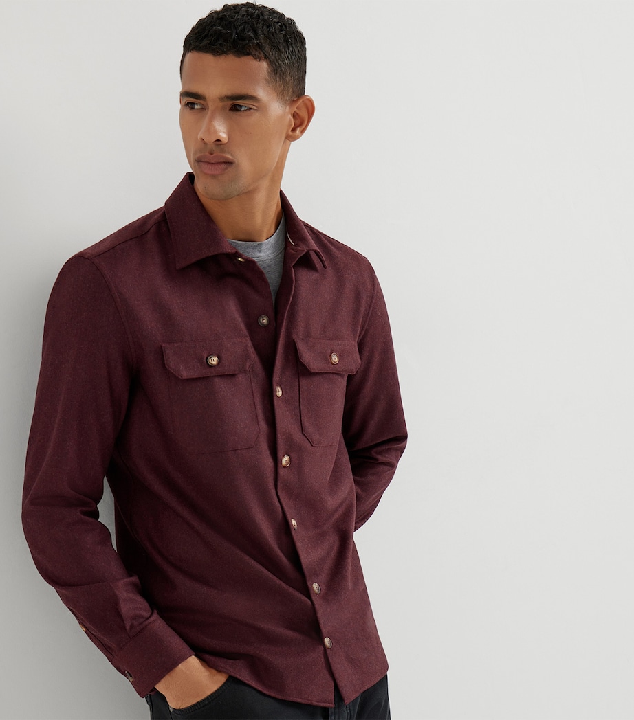 Virgin Wool Flannel Shirt C544 Image 2