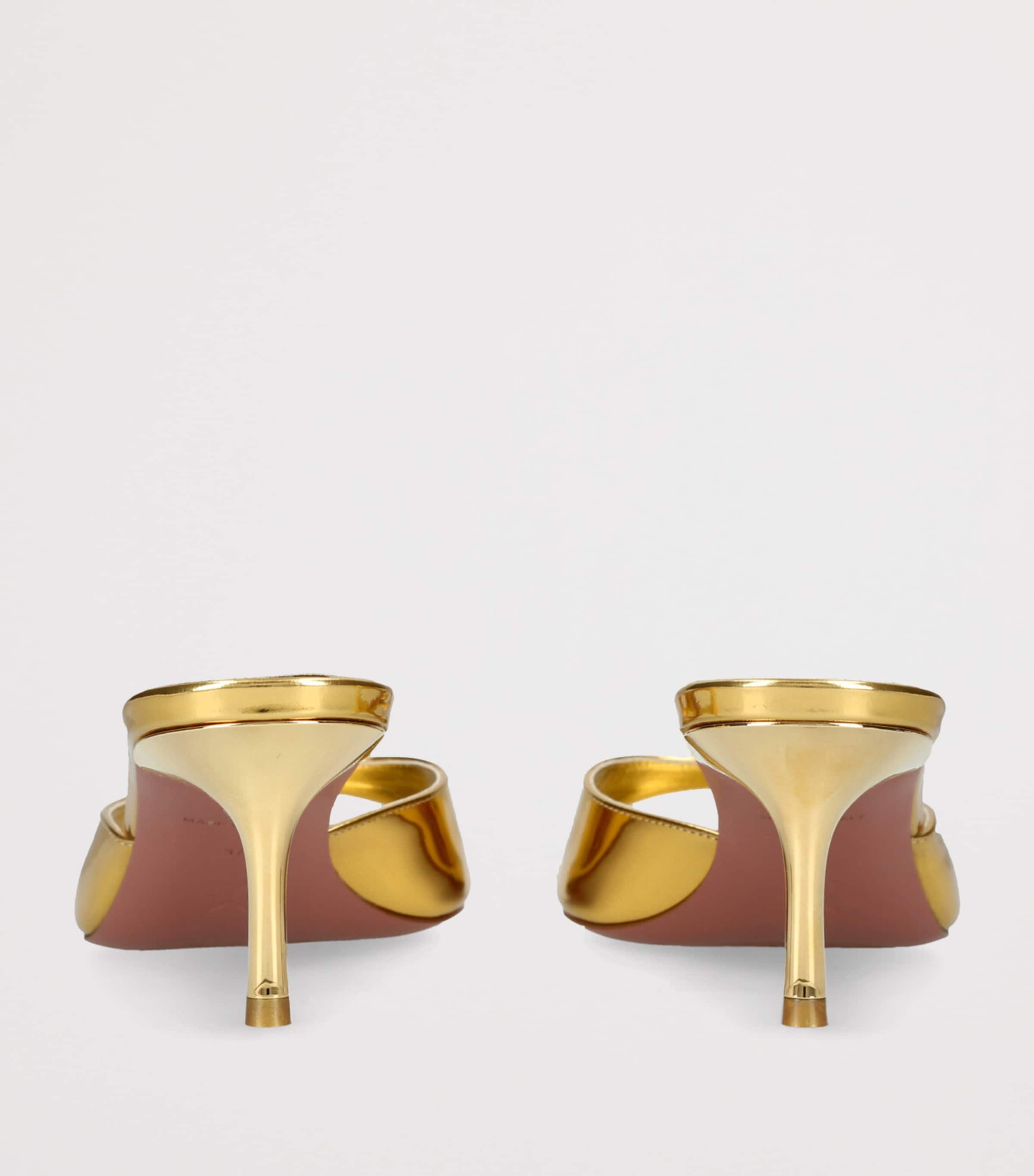 Leather Jeanne Heeled Mules 60 GOLD Image 2