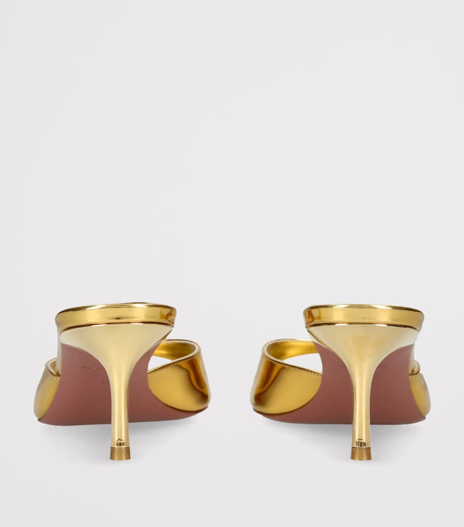 Leather Jeanne Heeled Mules 60 GOLD Image 2